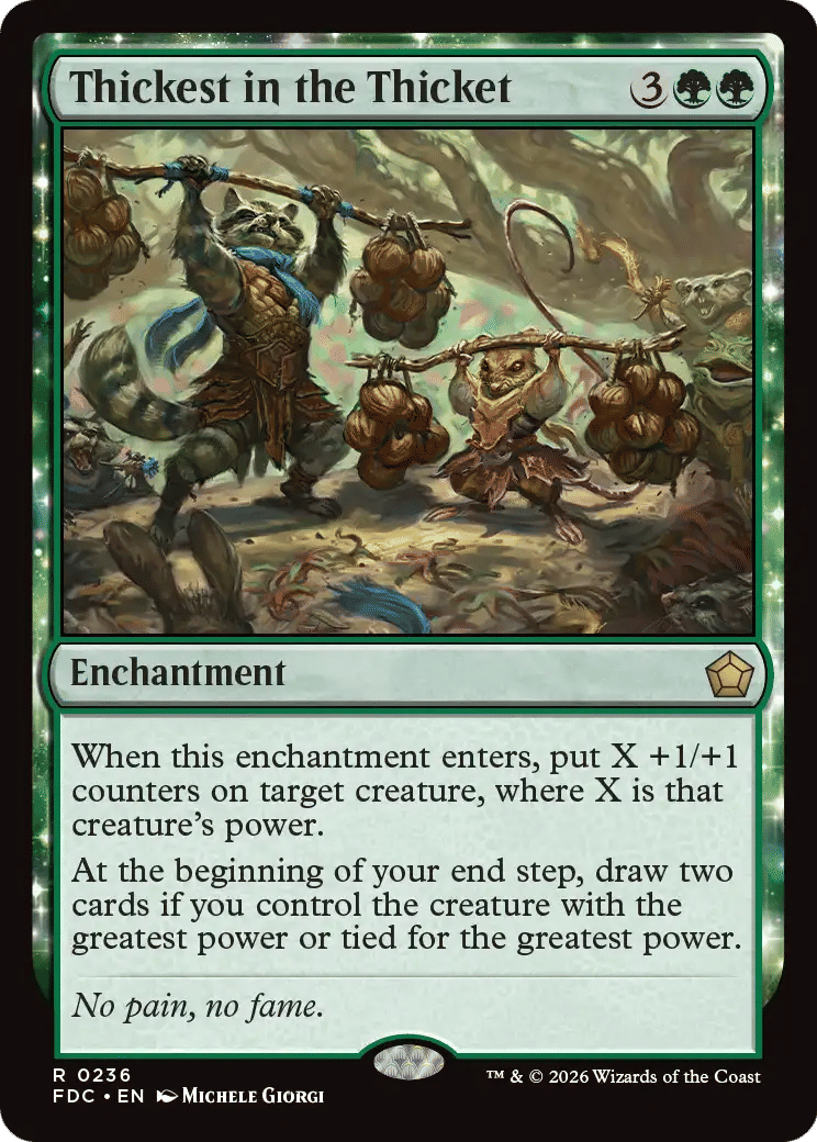 Thickest in the Thicket — Foundations Commander — Magic: The Gathering