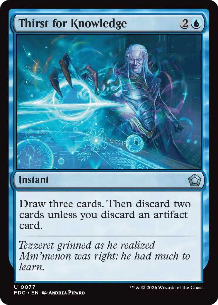 Thirst for Knowledge — Foundations Commander — Magic: The Gathering