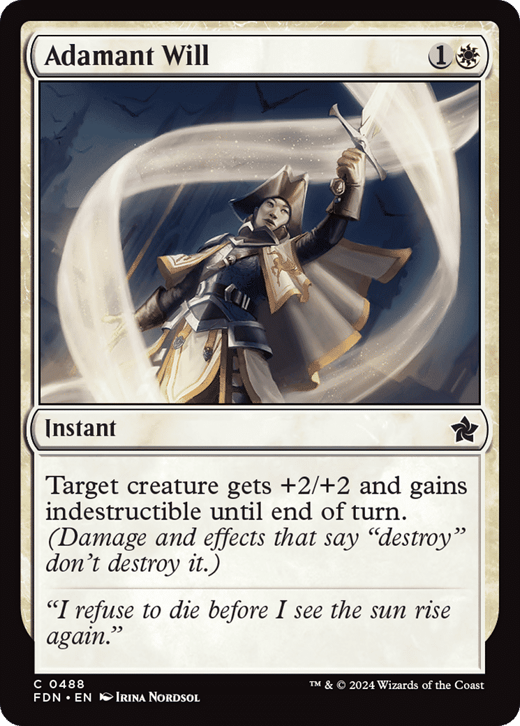 Adamant Will — Foundations — Magic: The Gathering