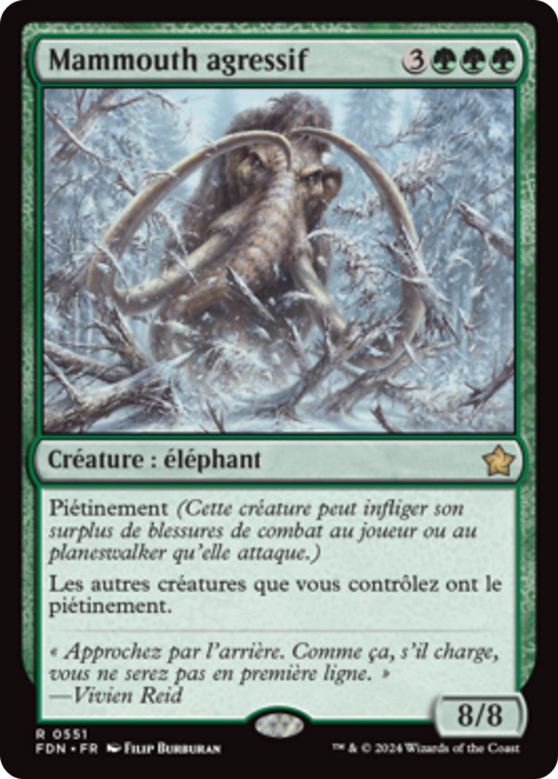 Mammouth agressif — Foundations — Magic: The Gathering