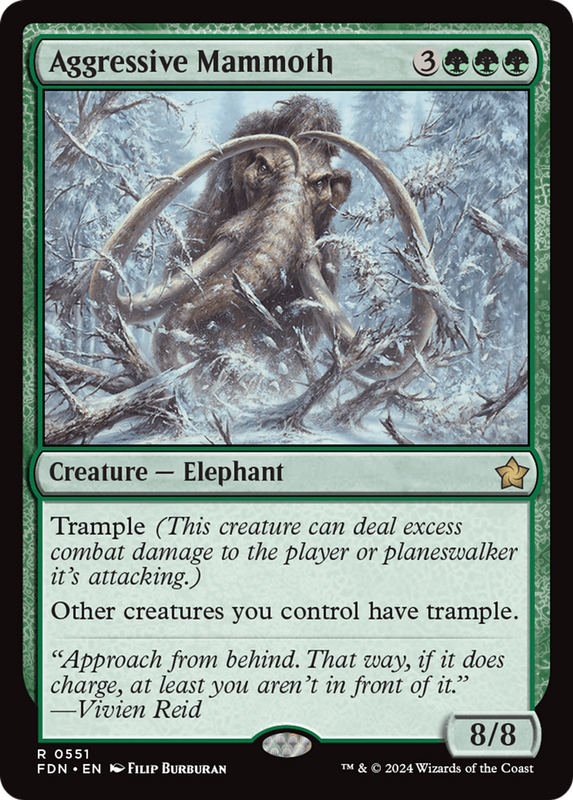 Mammouth agressif — Foundations — Magic: The Gathering