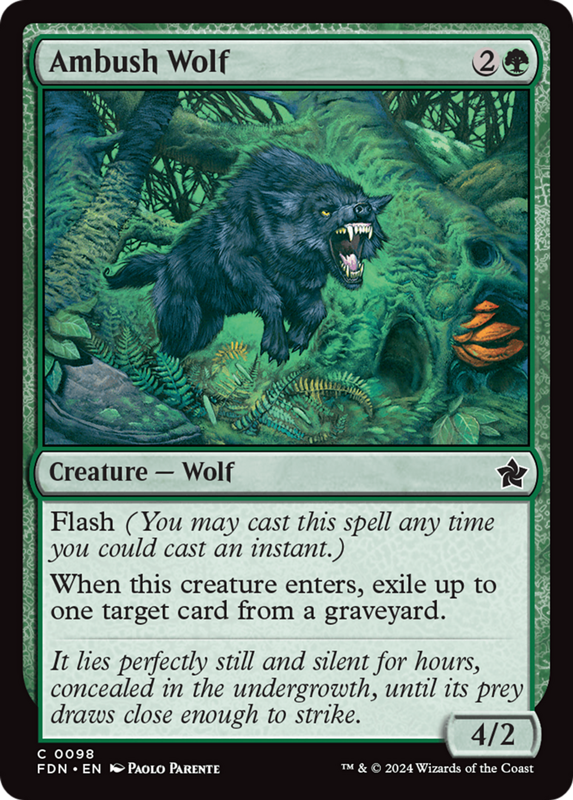 Loup embusqué — Foundations — Magic: The Gathering