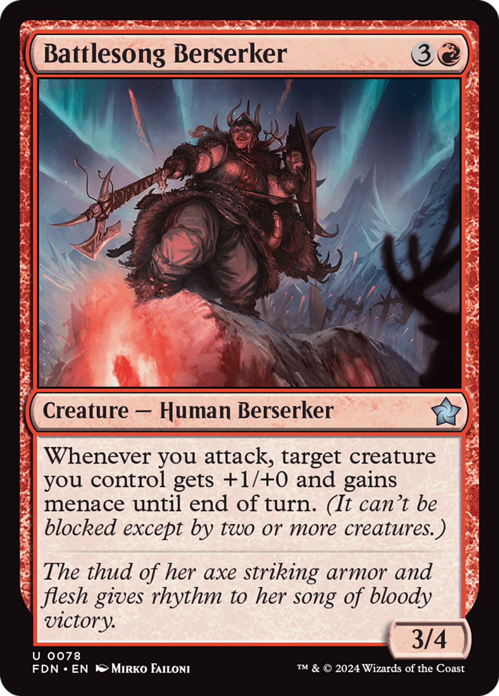 Berserker du chant de bataille — Foundations — Magic: The Gathering