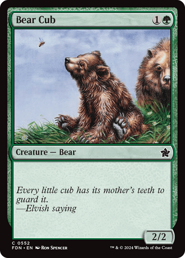 Bear Cub — Foundations — Magic: The Gathering