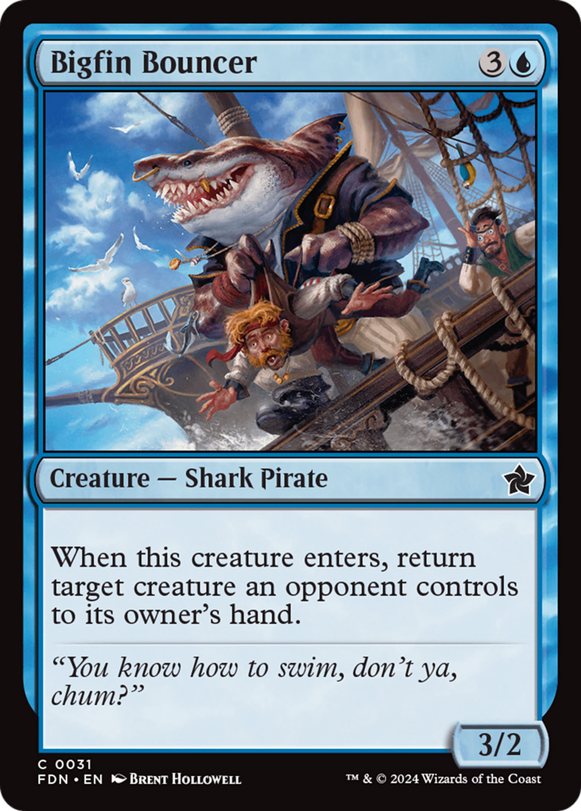 Videur à gros aileron — Foundations — Magic: The Gathering