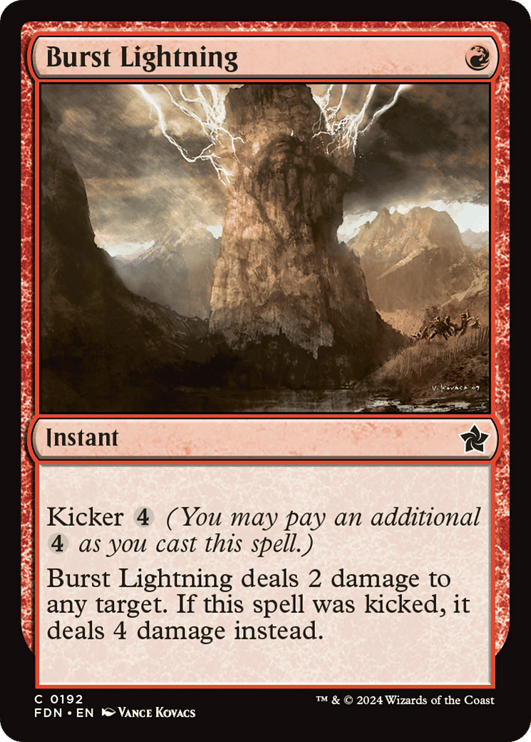 Burst Lightning — Foundations — Magic: The Gathering