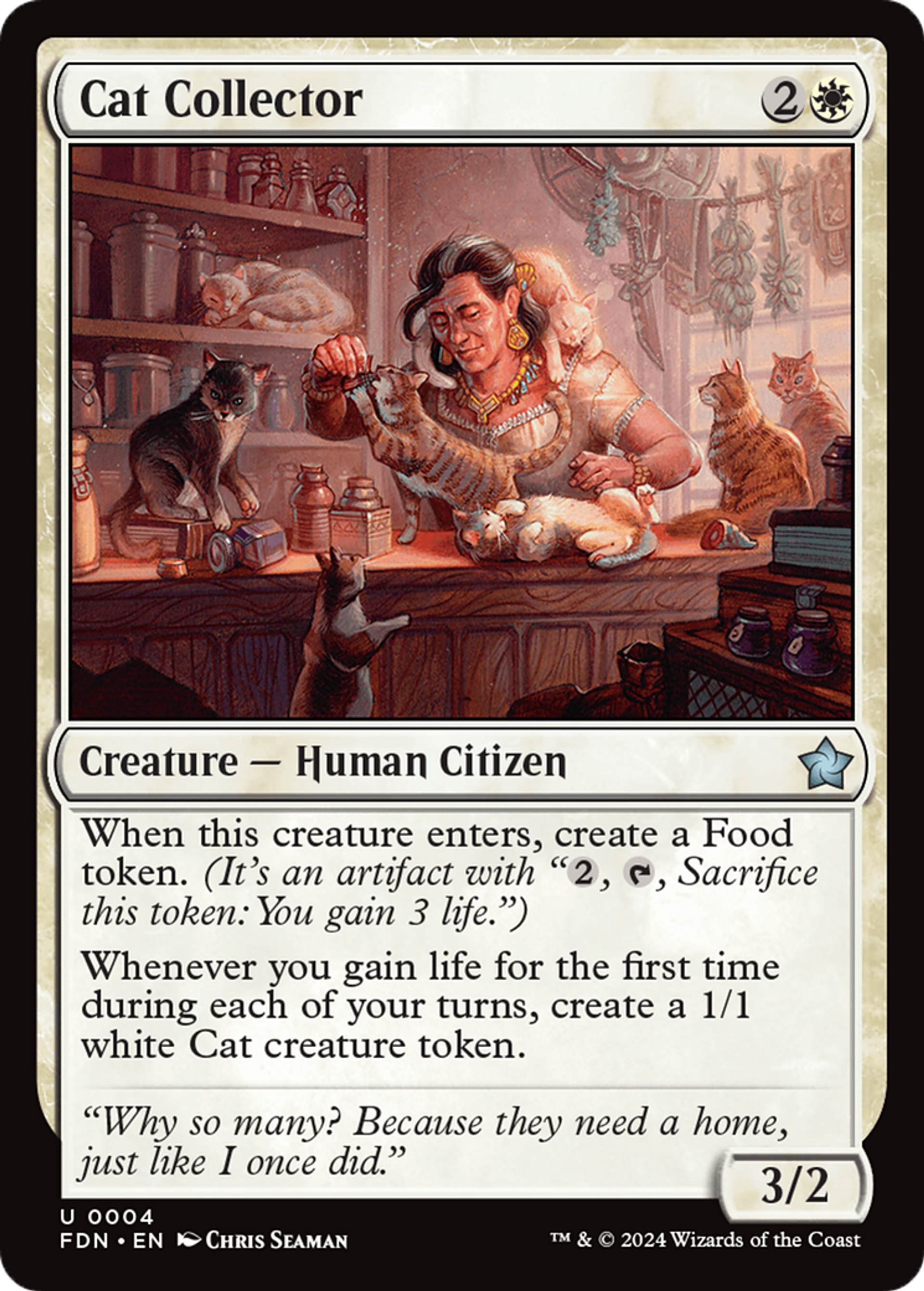 Collecteur de chats — Foundations — Magic: The Gathering
