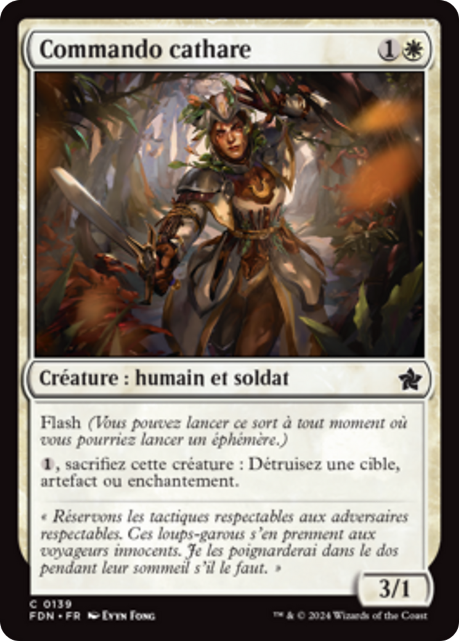 Commando cathare — Foundations — Magic: The Gathering