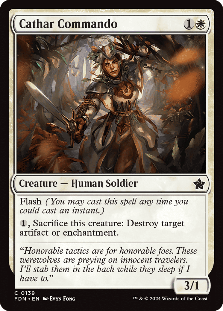 Cathar Commando — Foundations — Magic: The Gathering
