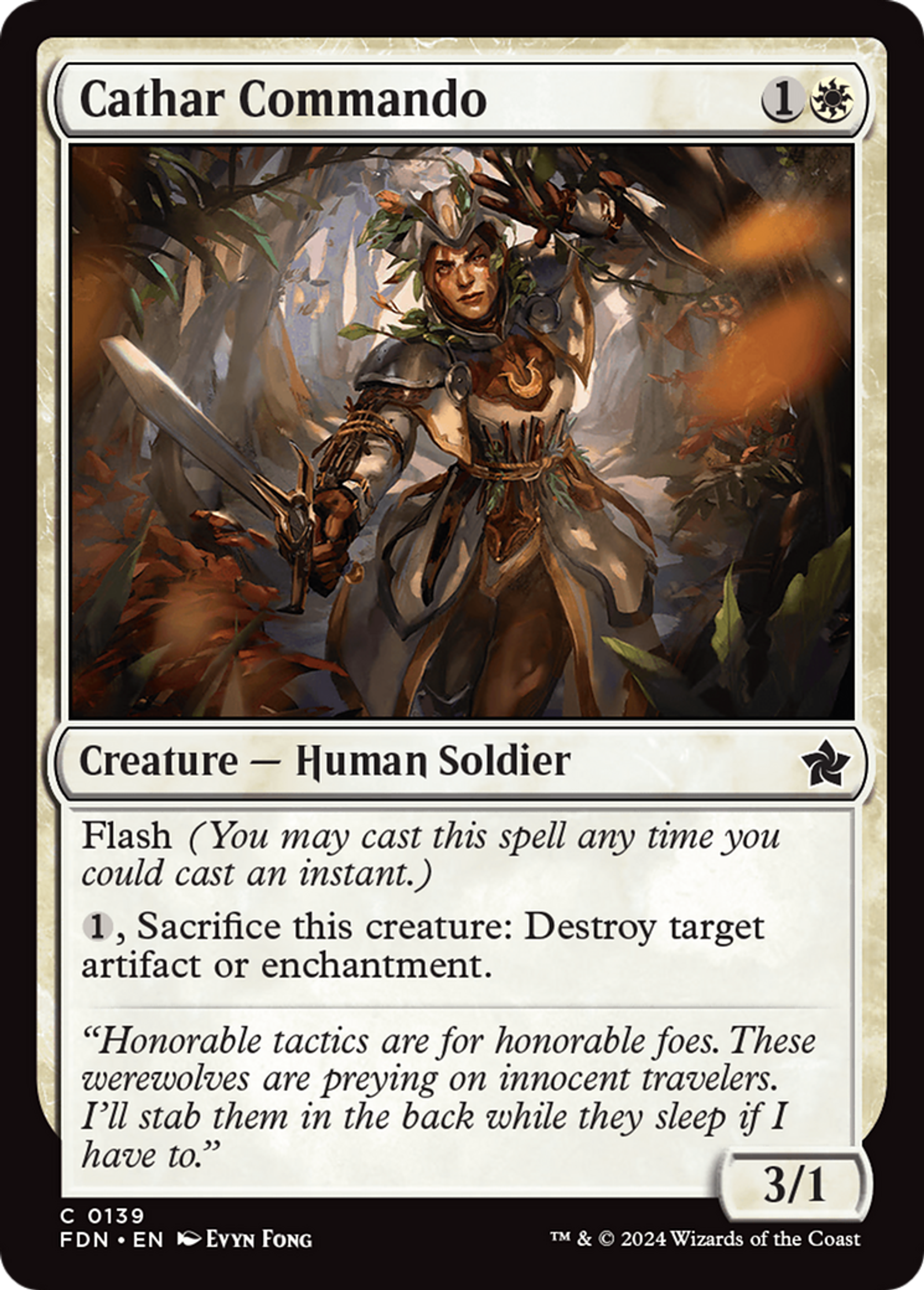 Commando cathare — Foundations — Magic: The Gathering