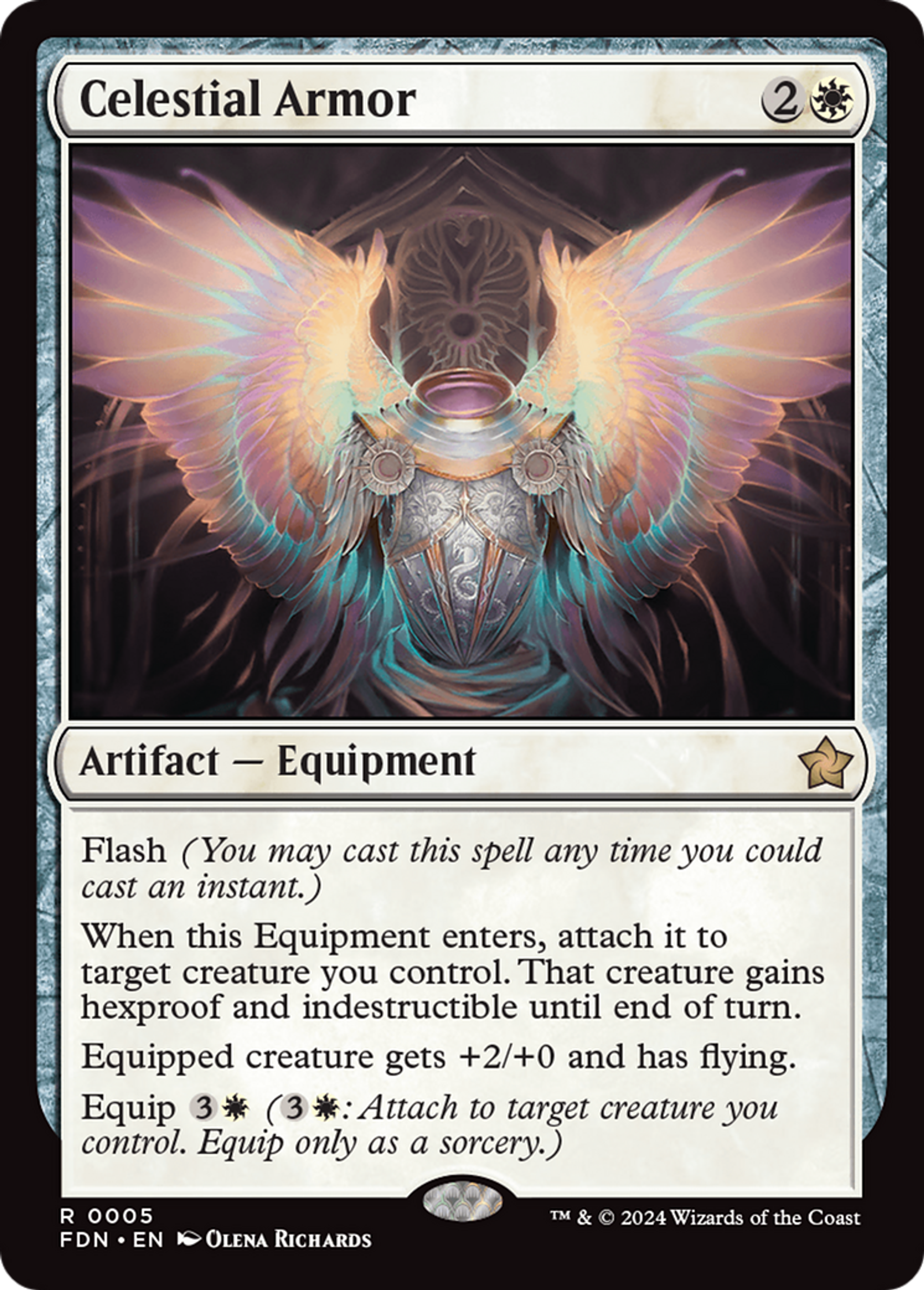Armure céleste — Foundations — Magic: The Gathering