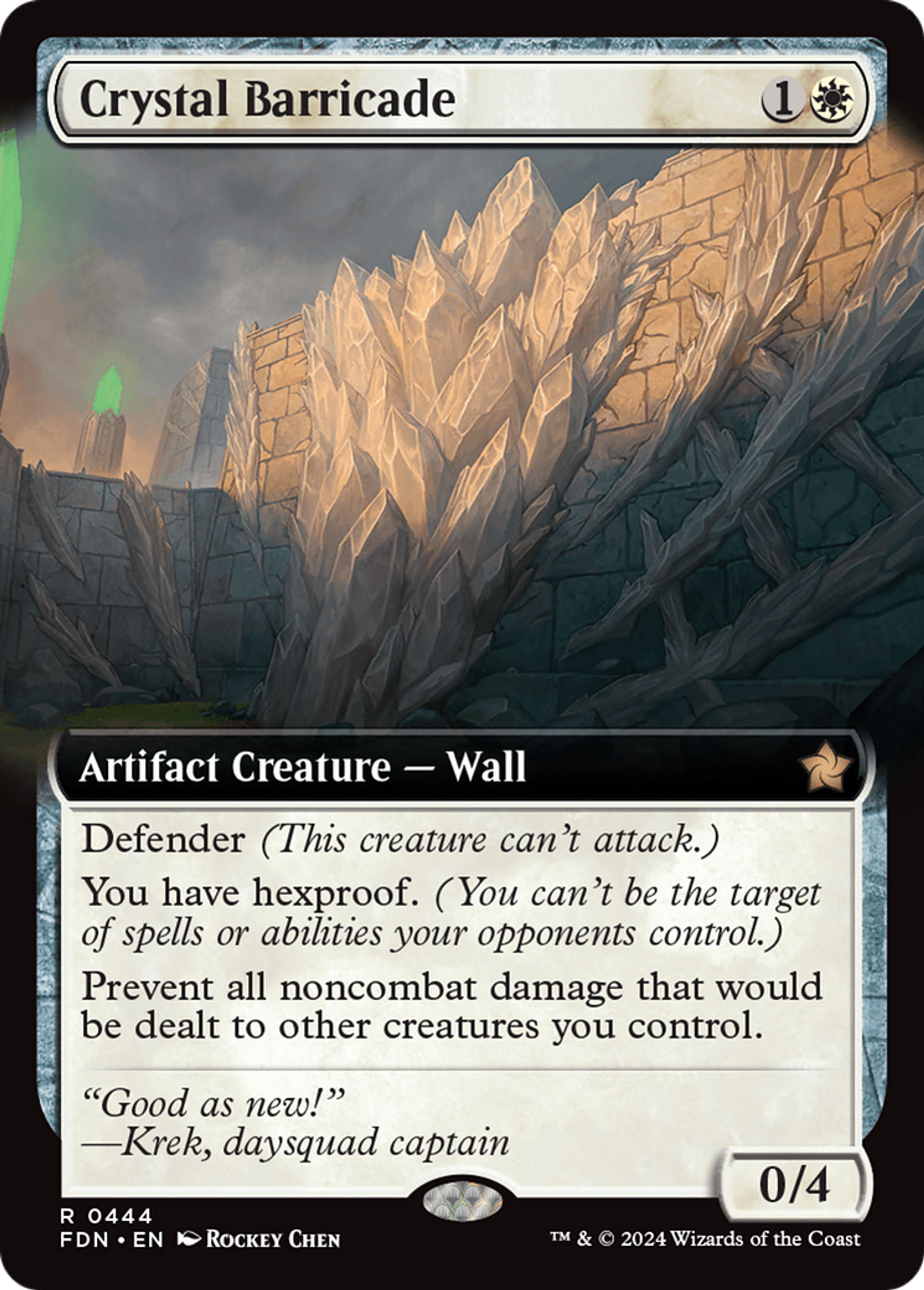 Barricade de cristal — Foundations — Magic: The Gathering