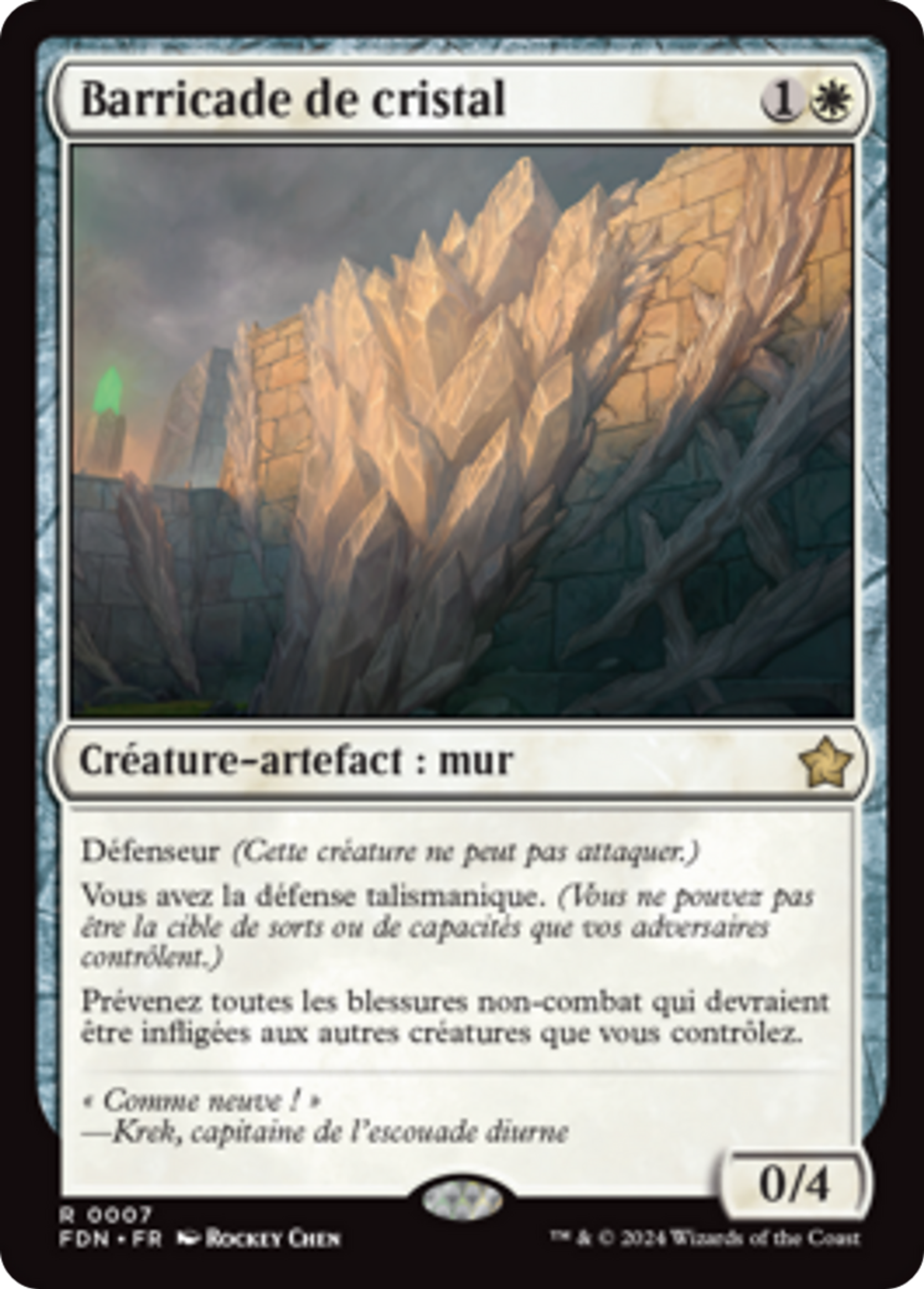 Barricade de cristal — Foundations — Magic: The Gathering