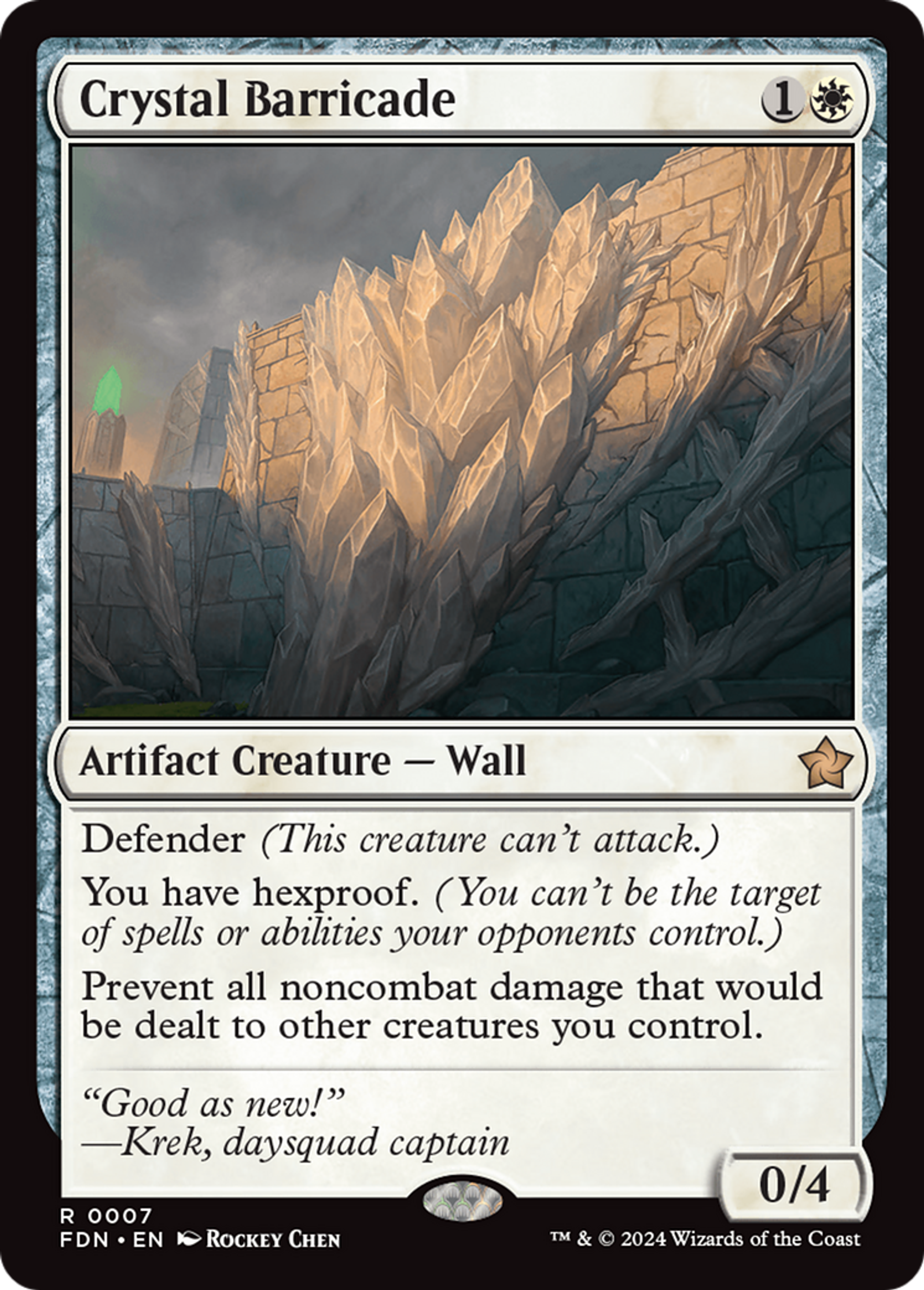 Crystal Barricade — Foundations — Magic: The Gathering