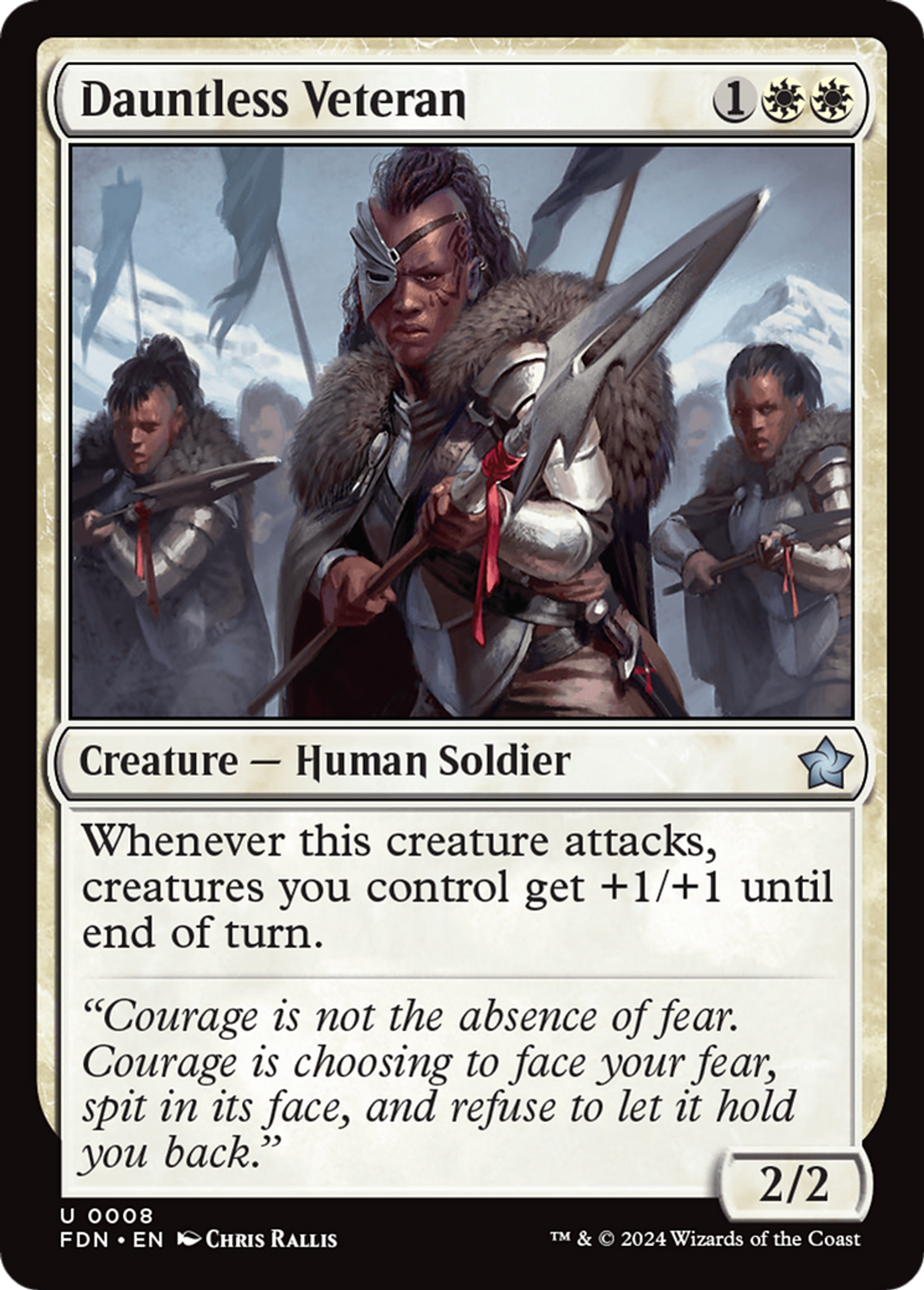 Vétéran intrépide — Foundations — Magic: The Gathering
