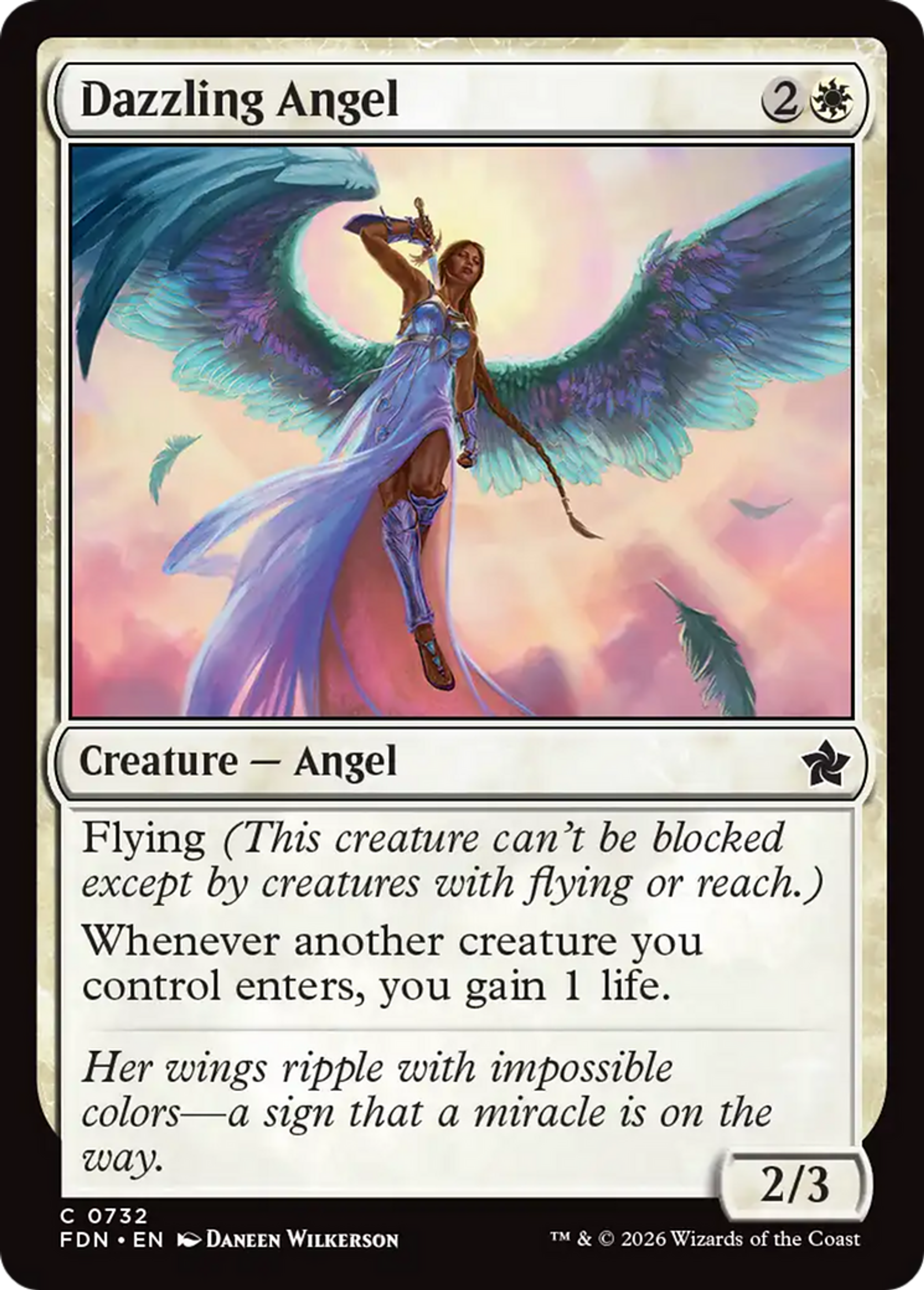 Ange éblouissant — Foundations — Magic: The Gathering