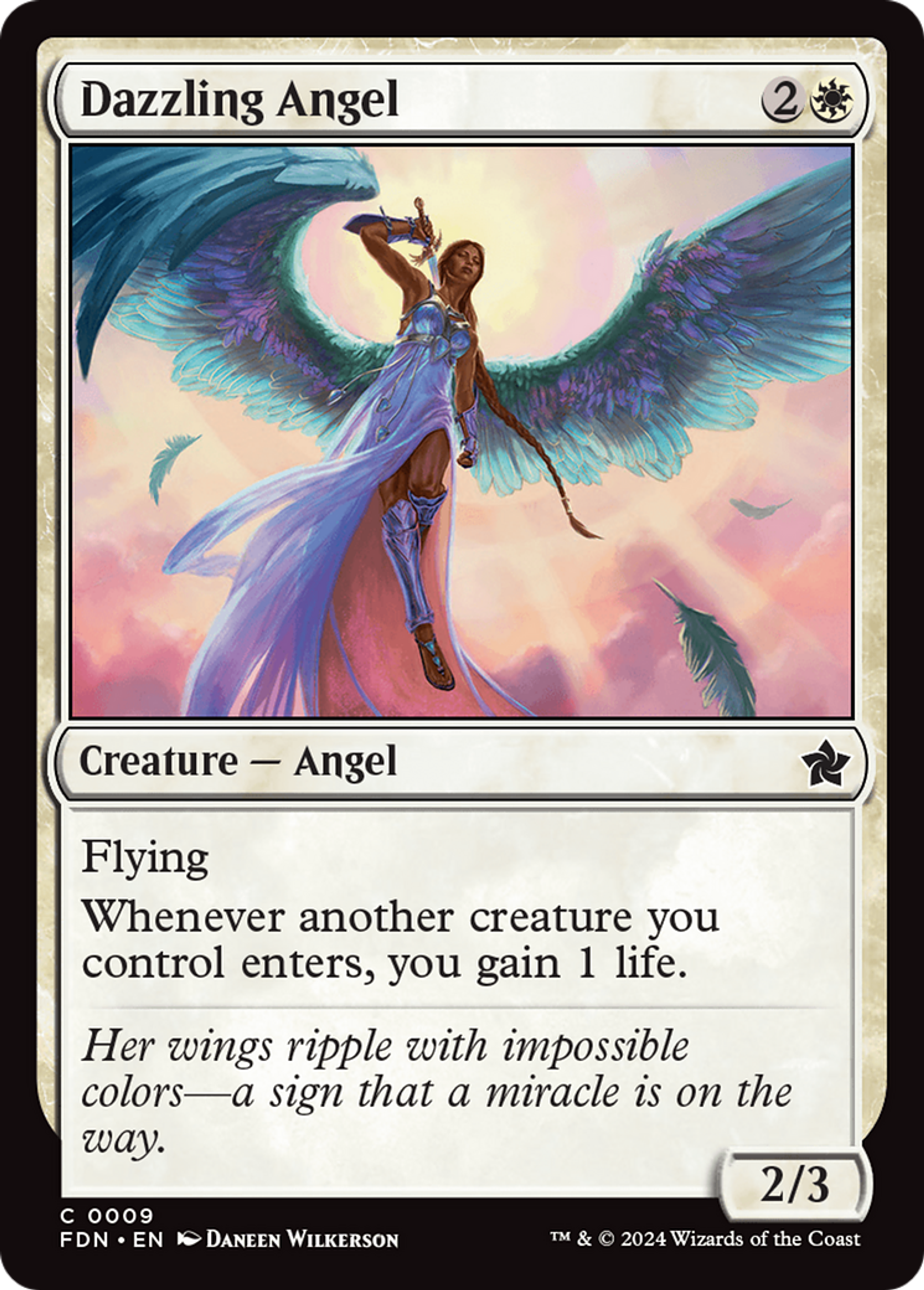 Dazzling Angel — Foundations — Magic: The Gathering
