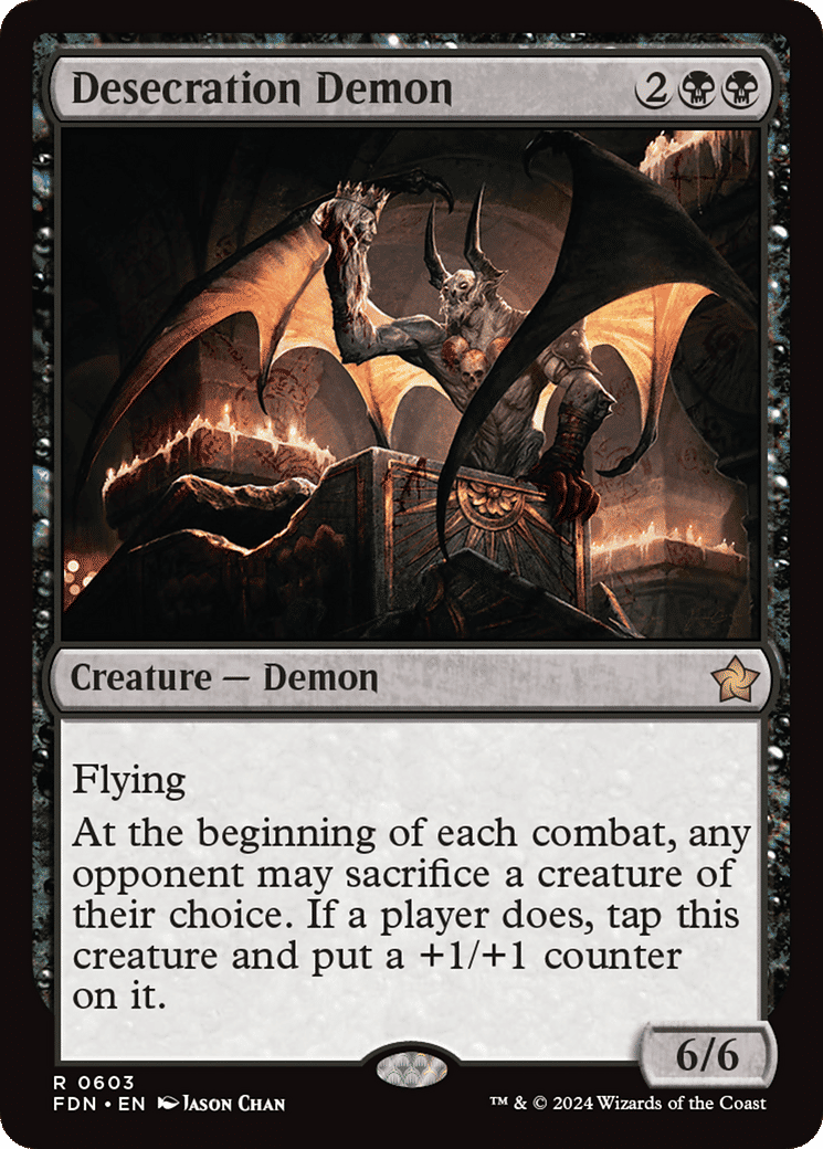 Desecration Demon — Foundations — Magic: The Gathering
