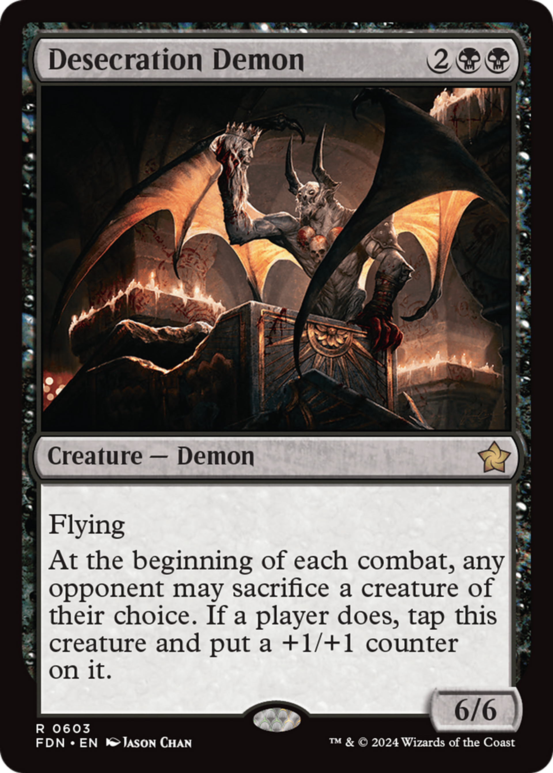 Démon de profanation — Foundations — Magic: The Gathering