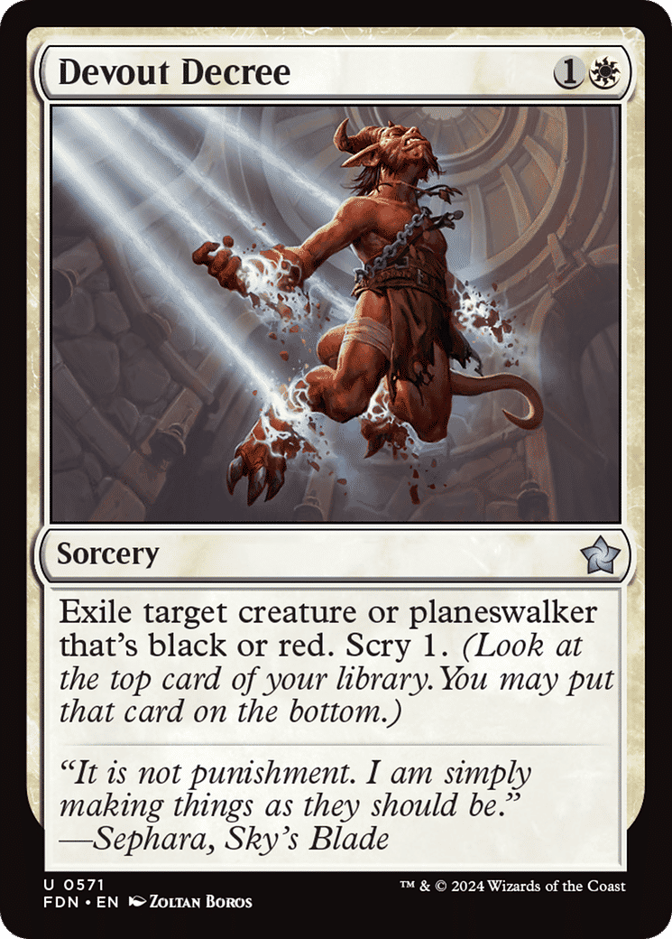Devout Decree — Foundations — Magic: The Gathering