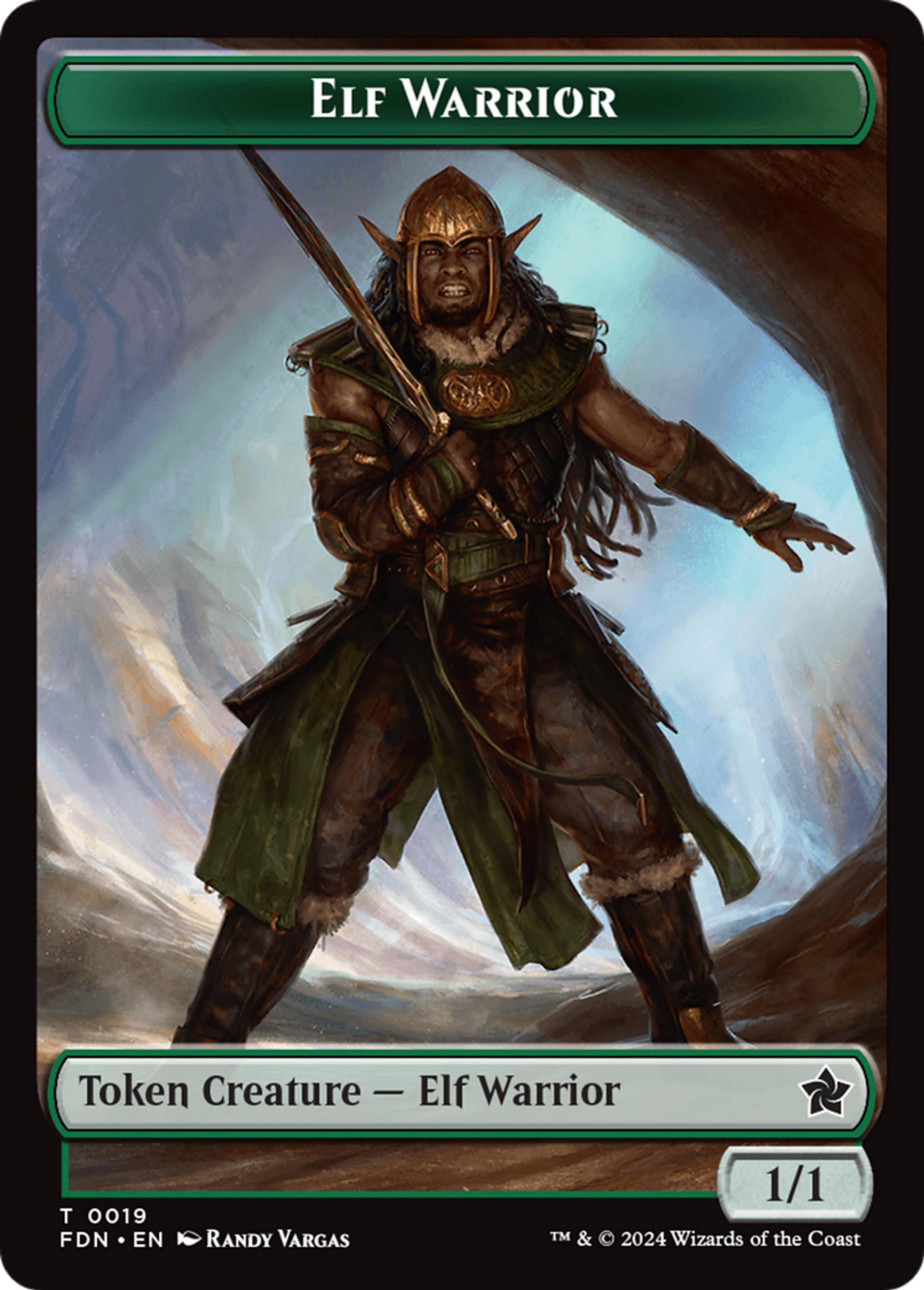 Elf Warrior — Foundations — Magic: The Gathering