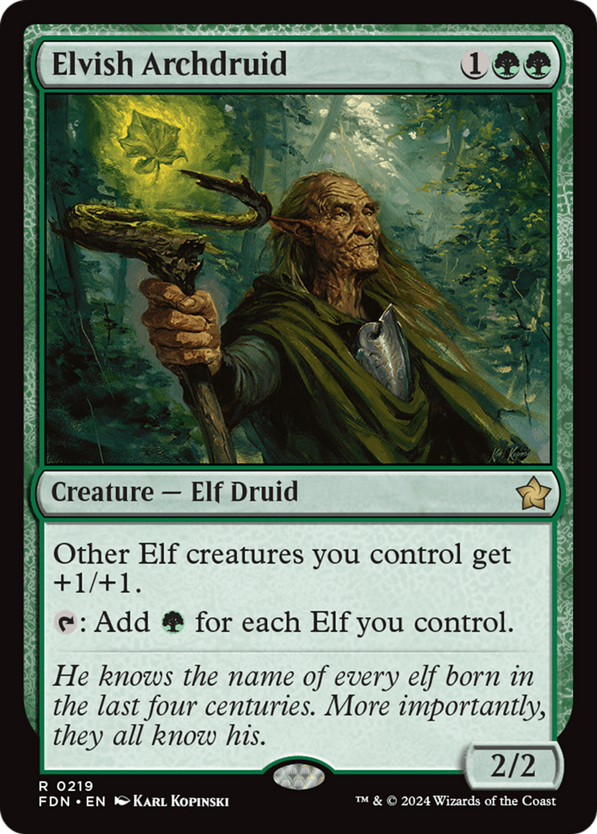 Archidruide elfe — Foundations — Magic: The Gathering