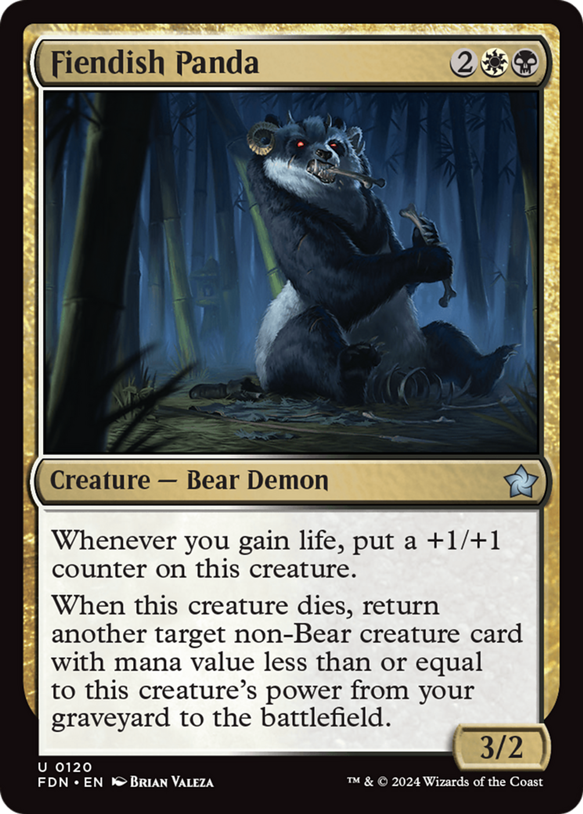 Panda fielleux — Foundations — Magic: The Gathering