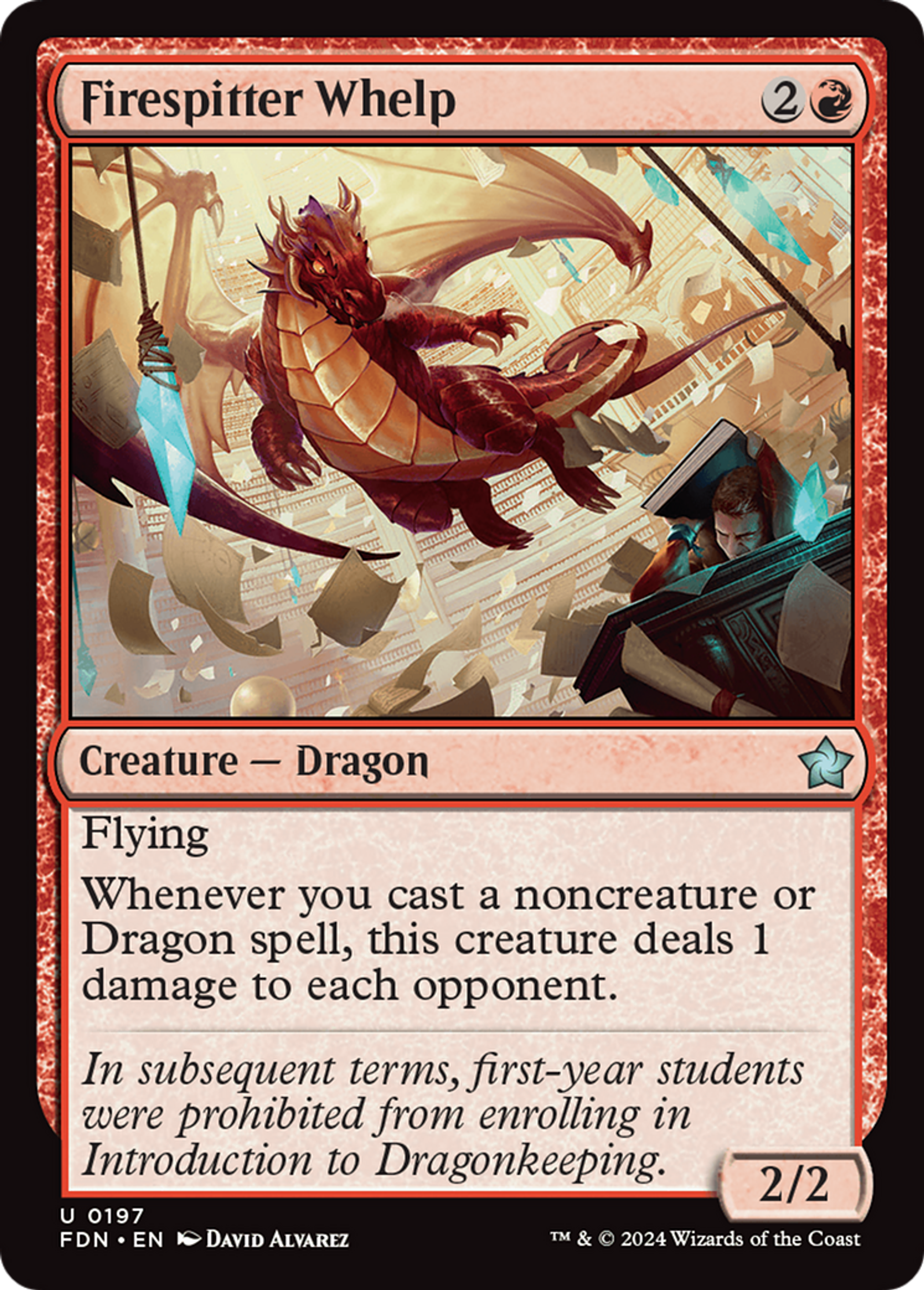 Dragonnet cracheur de feu — Foundations — Magic: The Gathering