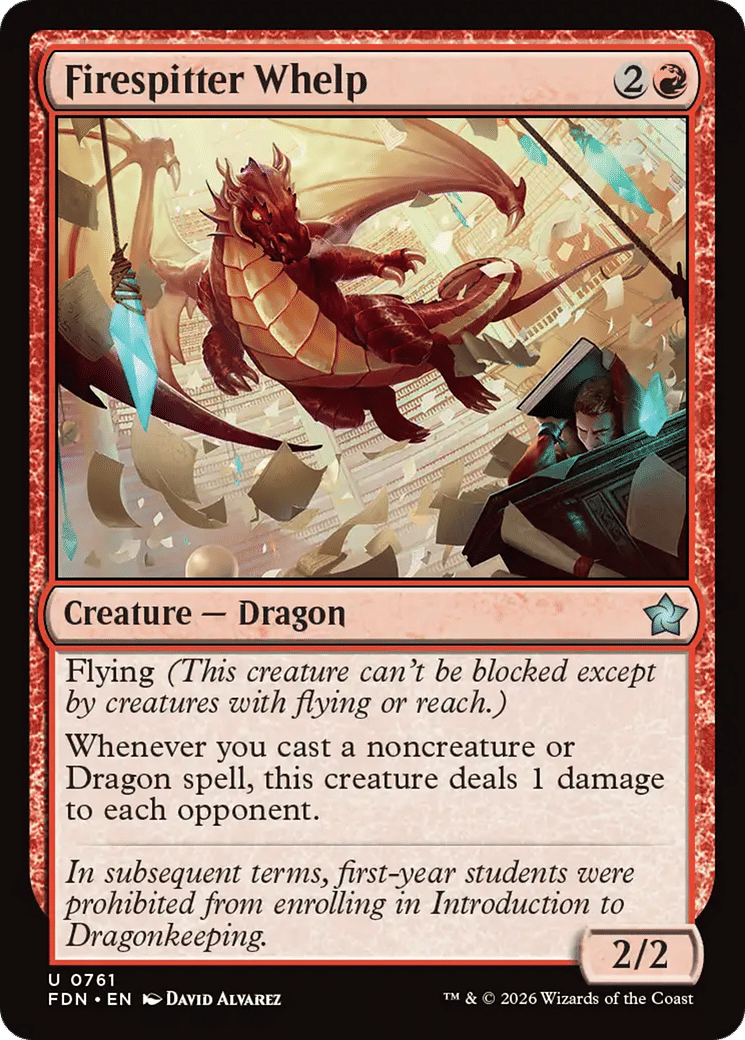 Firespitter Whelp — Foundations — Magic: The Gathering