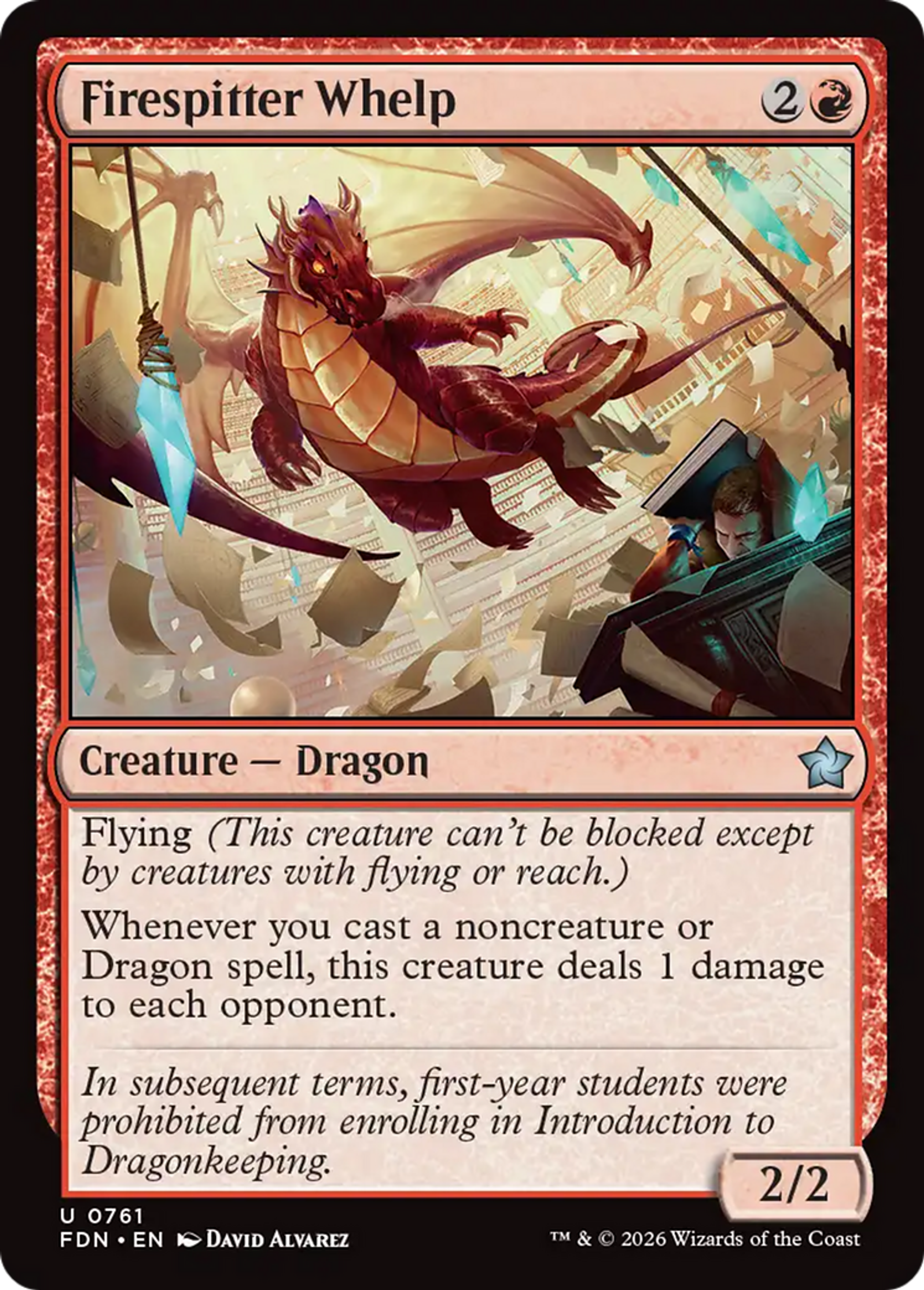 Dragonnet cracheur de feu — Foundations — Magic: The Gathering
