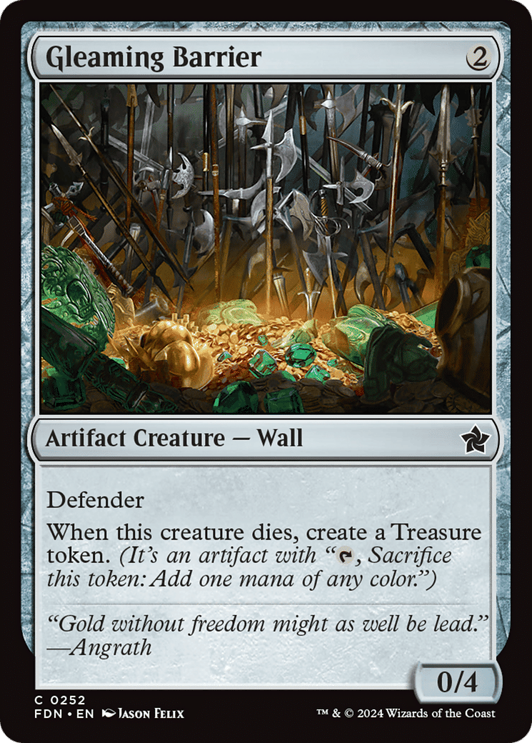 Gleaming Barrier — Foundations — Magic: The Gathering