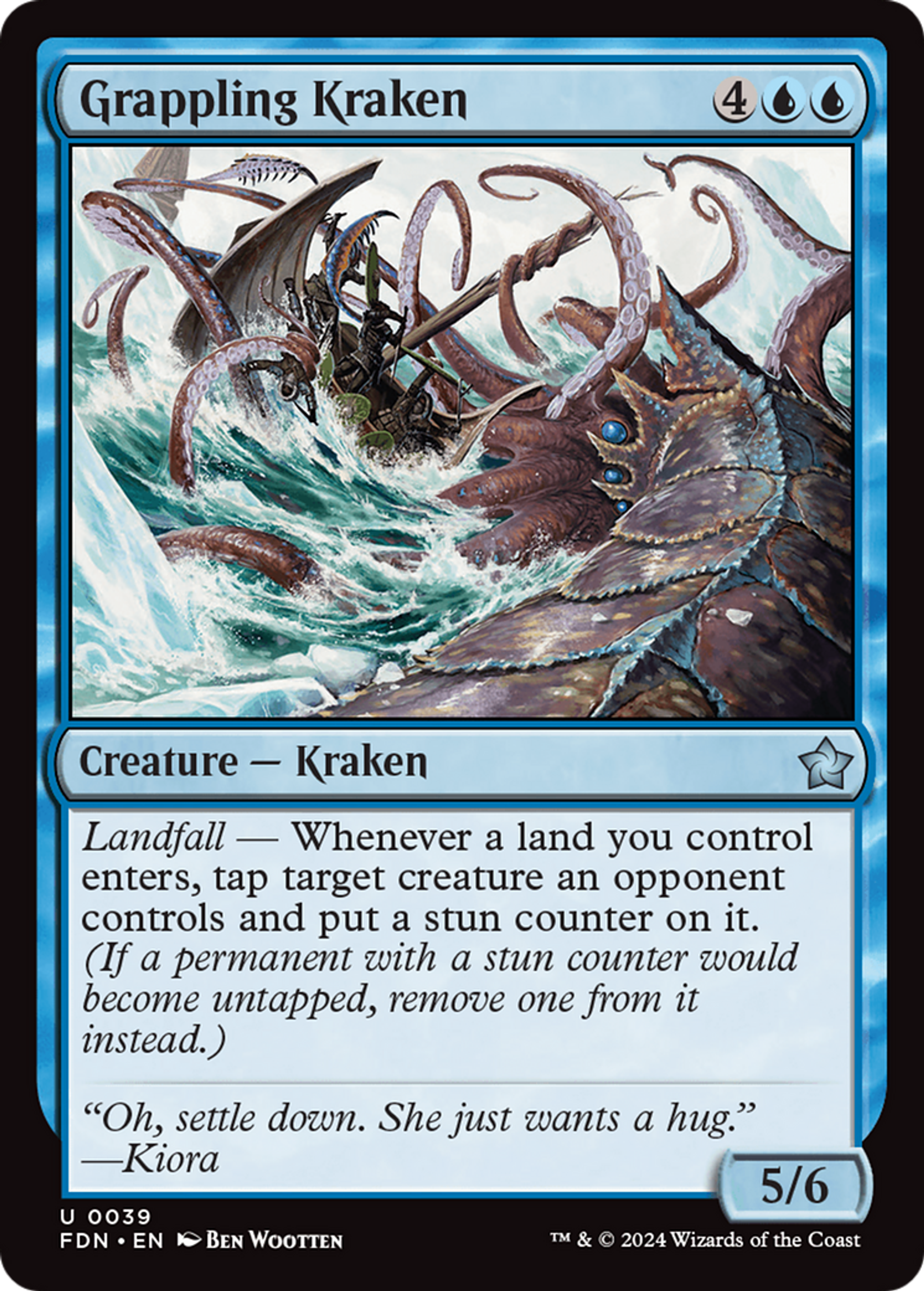 Kraken accrocheur — Foundations — Magic: The Gathering