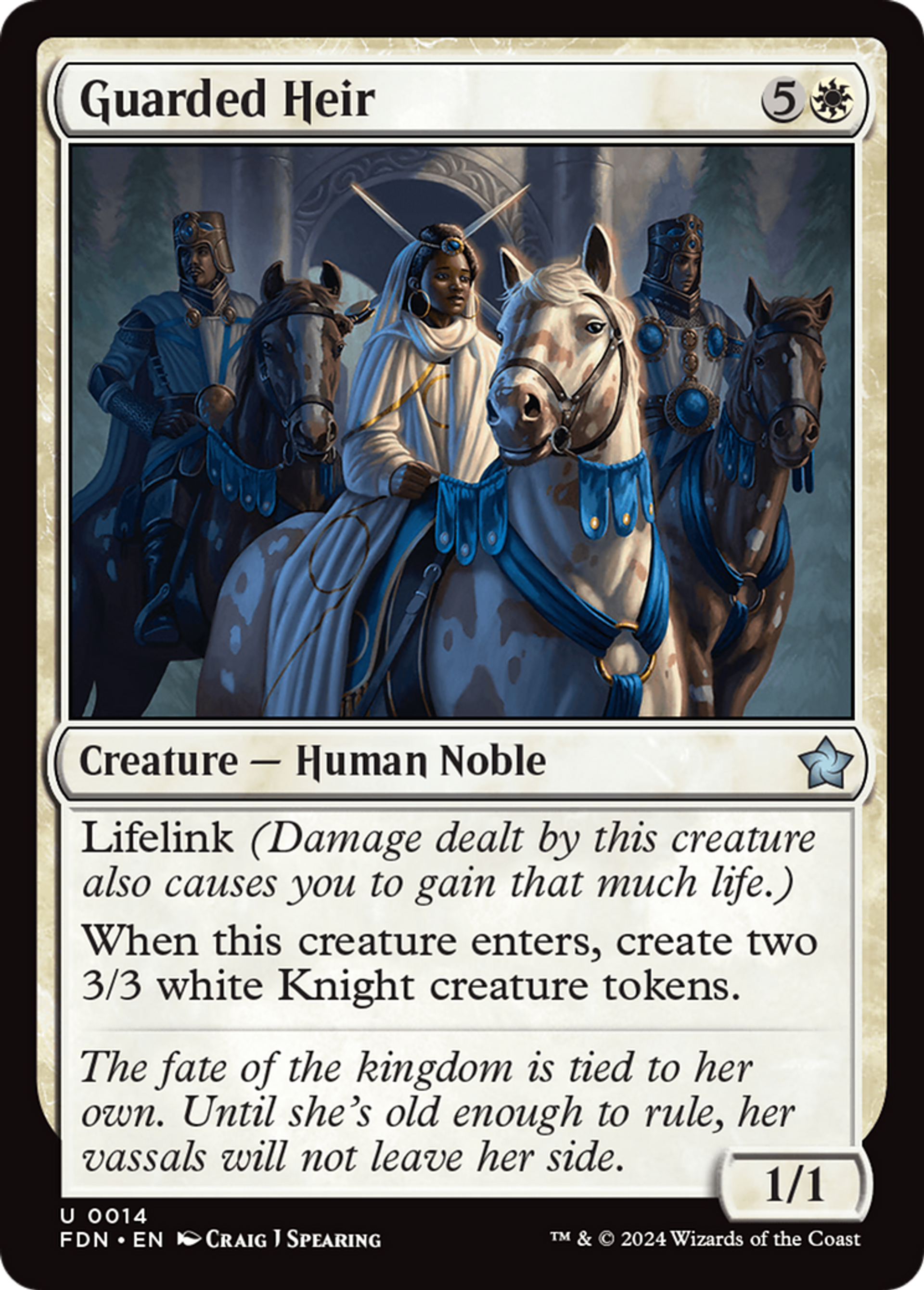 Héritière gardée — Foundations — Magic: The Gathering