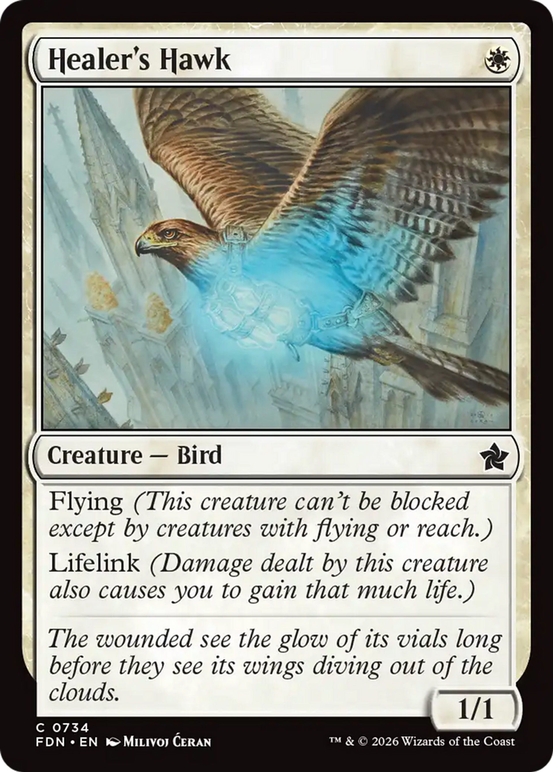 Faucon de guérisseur — Foundations — Magic: The Gathering