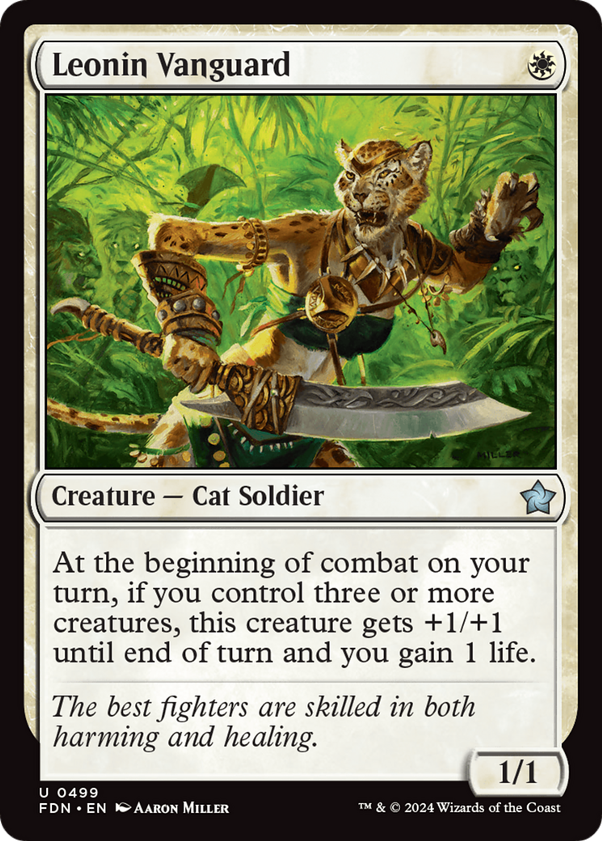 Leonin Vanguard — Foundations — Magic: The Gathering