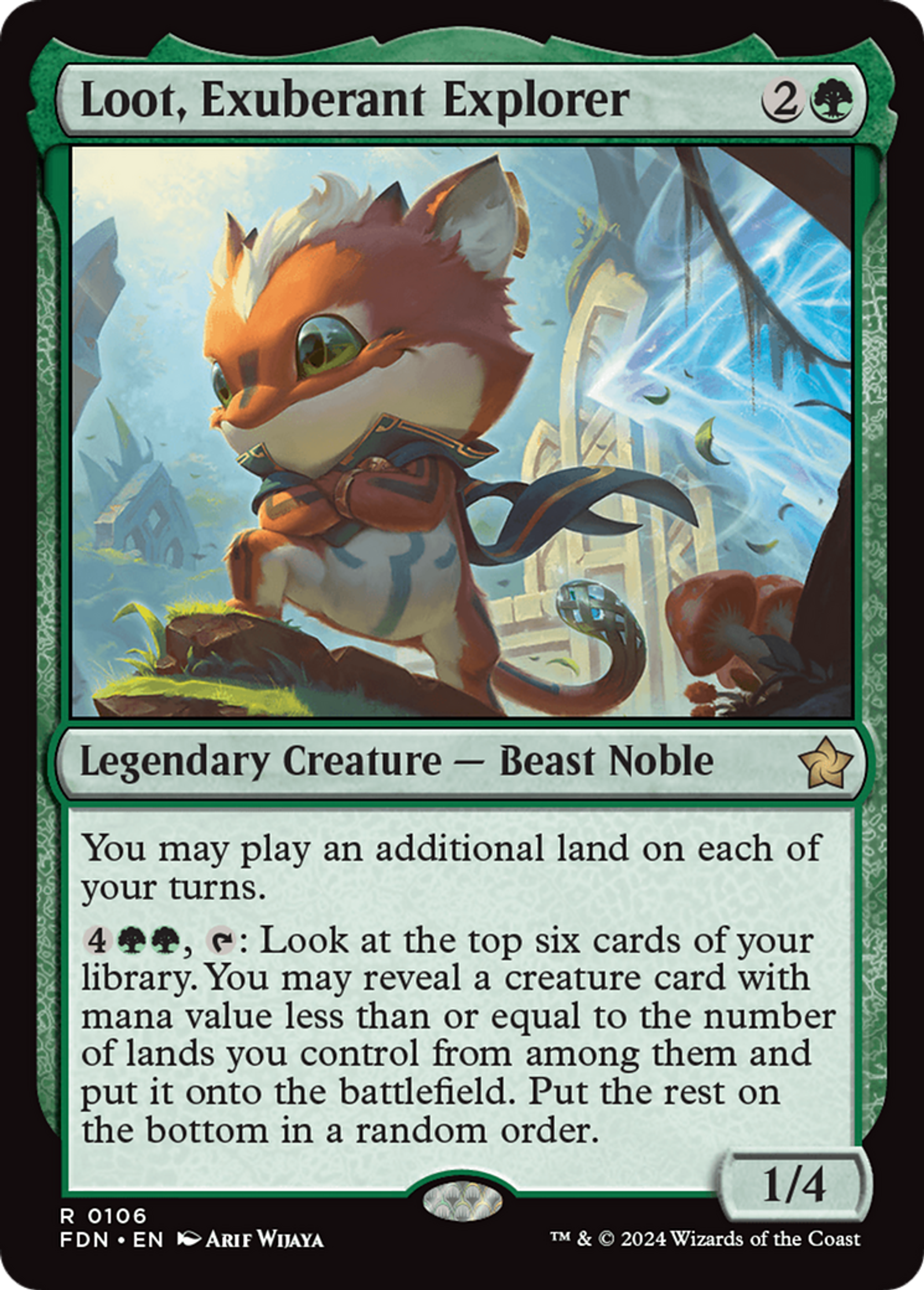 Loot, Exuberant Explorer — Foundations — Magic: The Gathering