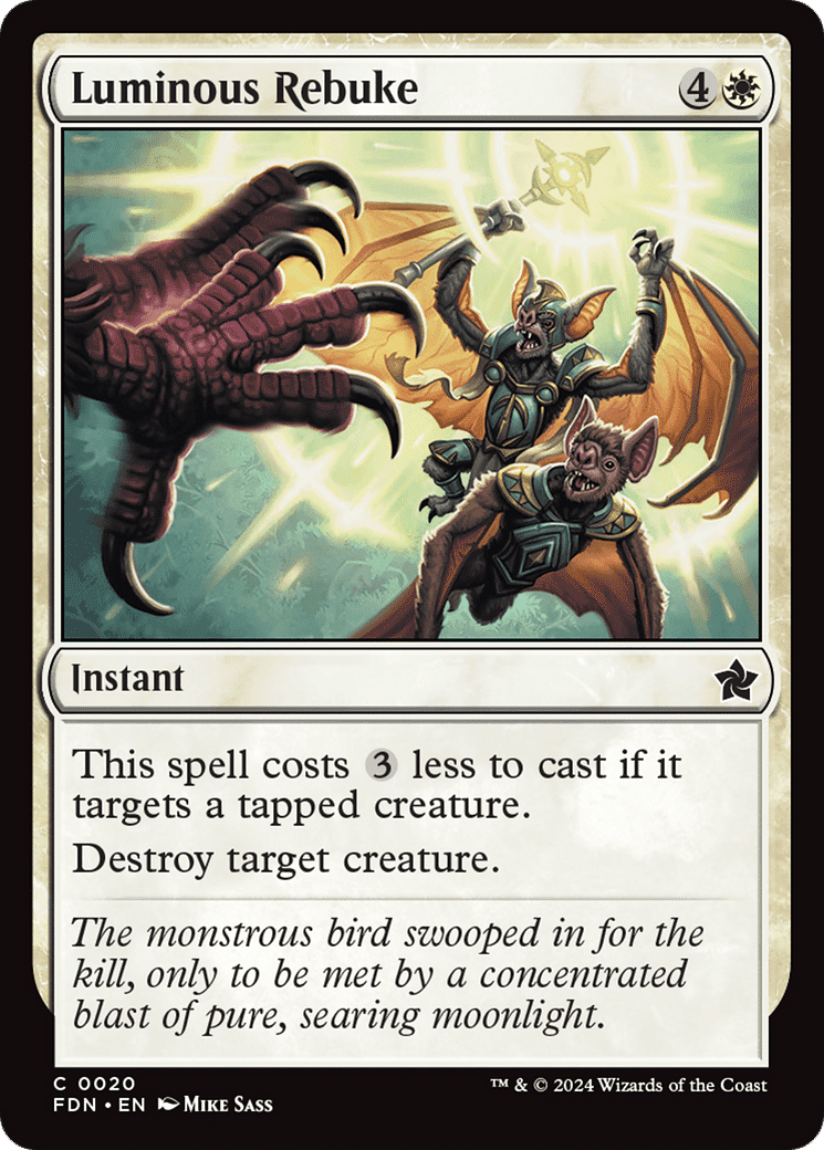 Luminous Rebuke — Foundations — Magic: The Gathering