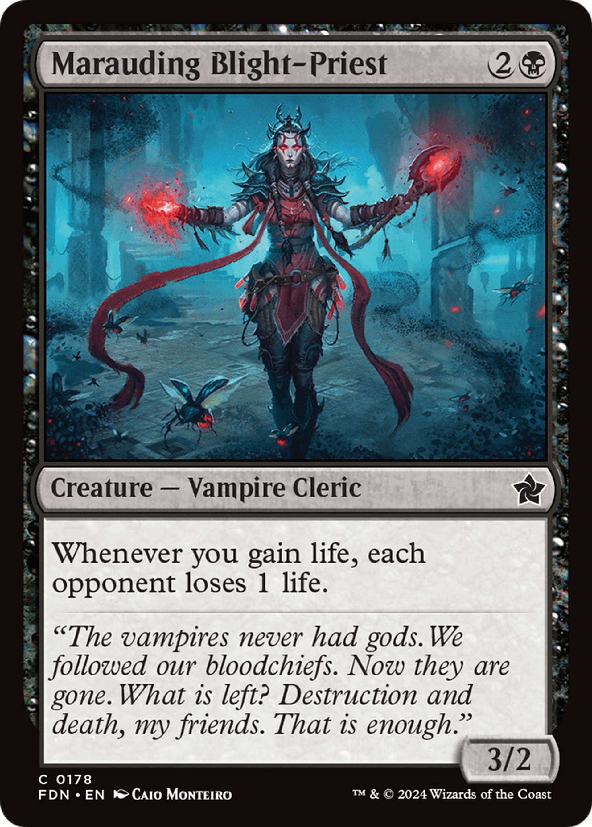 Prêtresse du fléau en maraude — Foundations — Magic: The Gathering