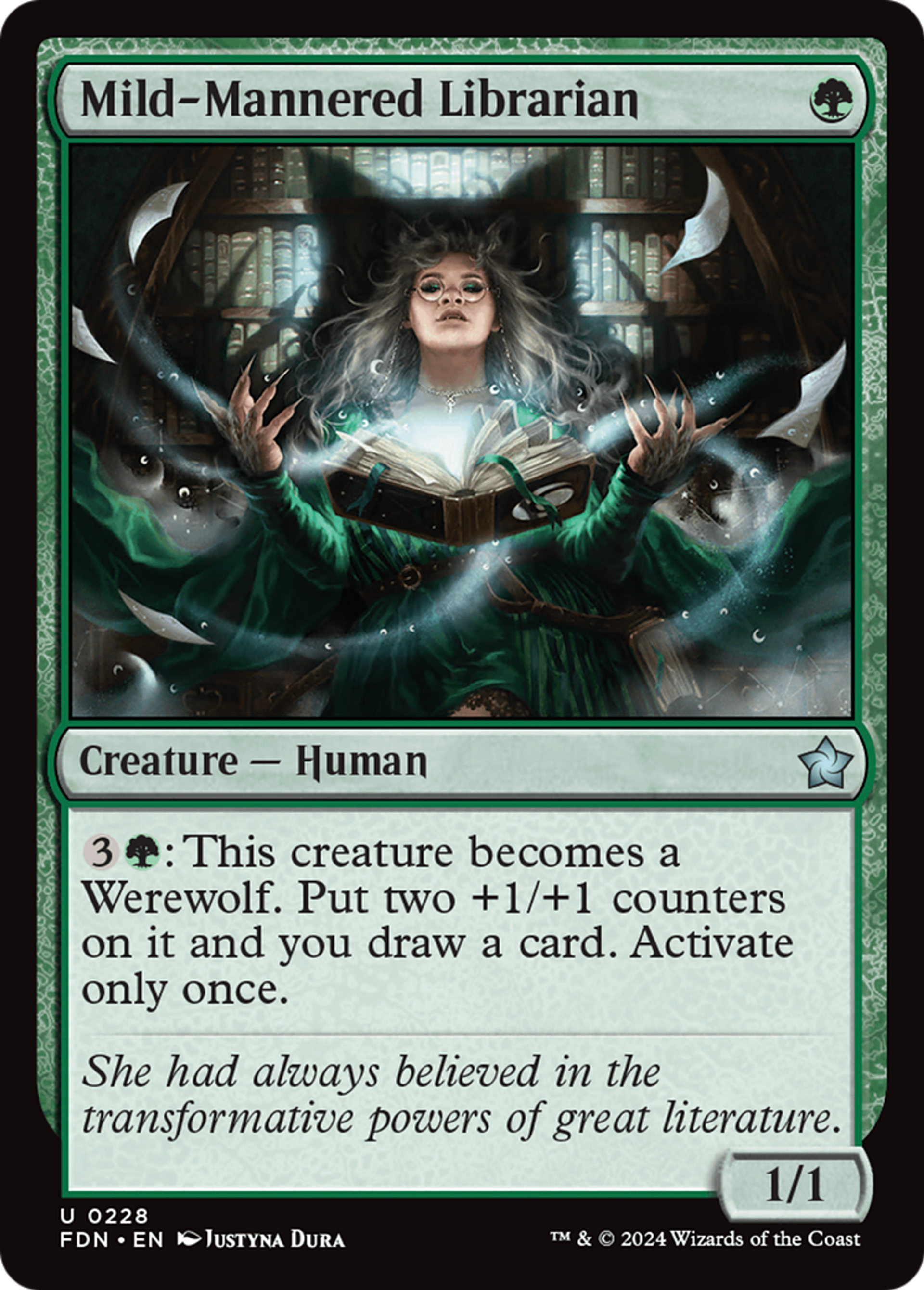 Bibliothécaire modérée — Foundations — Magic: The Gathering