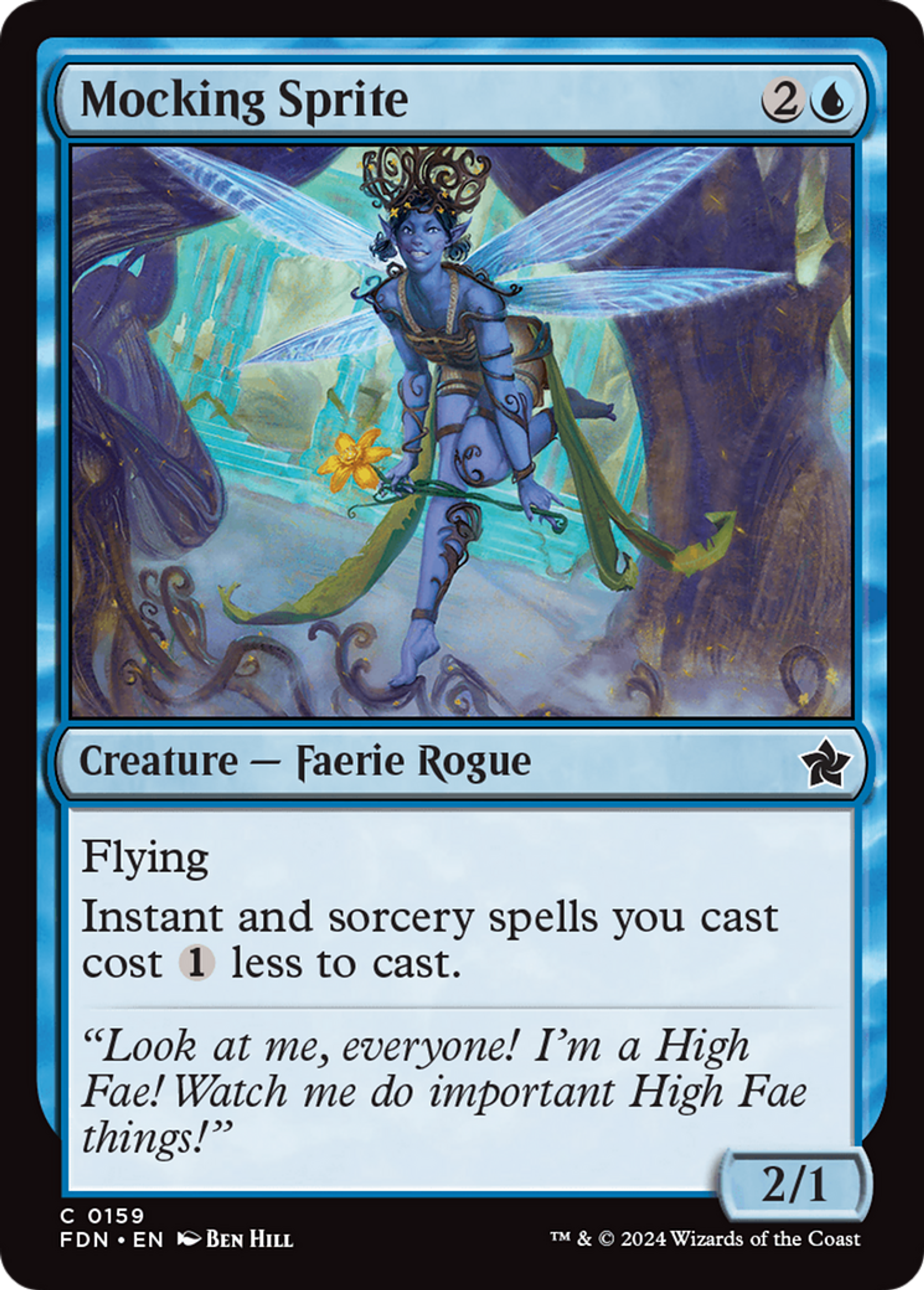 Farfadette moqueuse — Foundations — Magic: The Gathering
