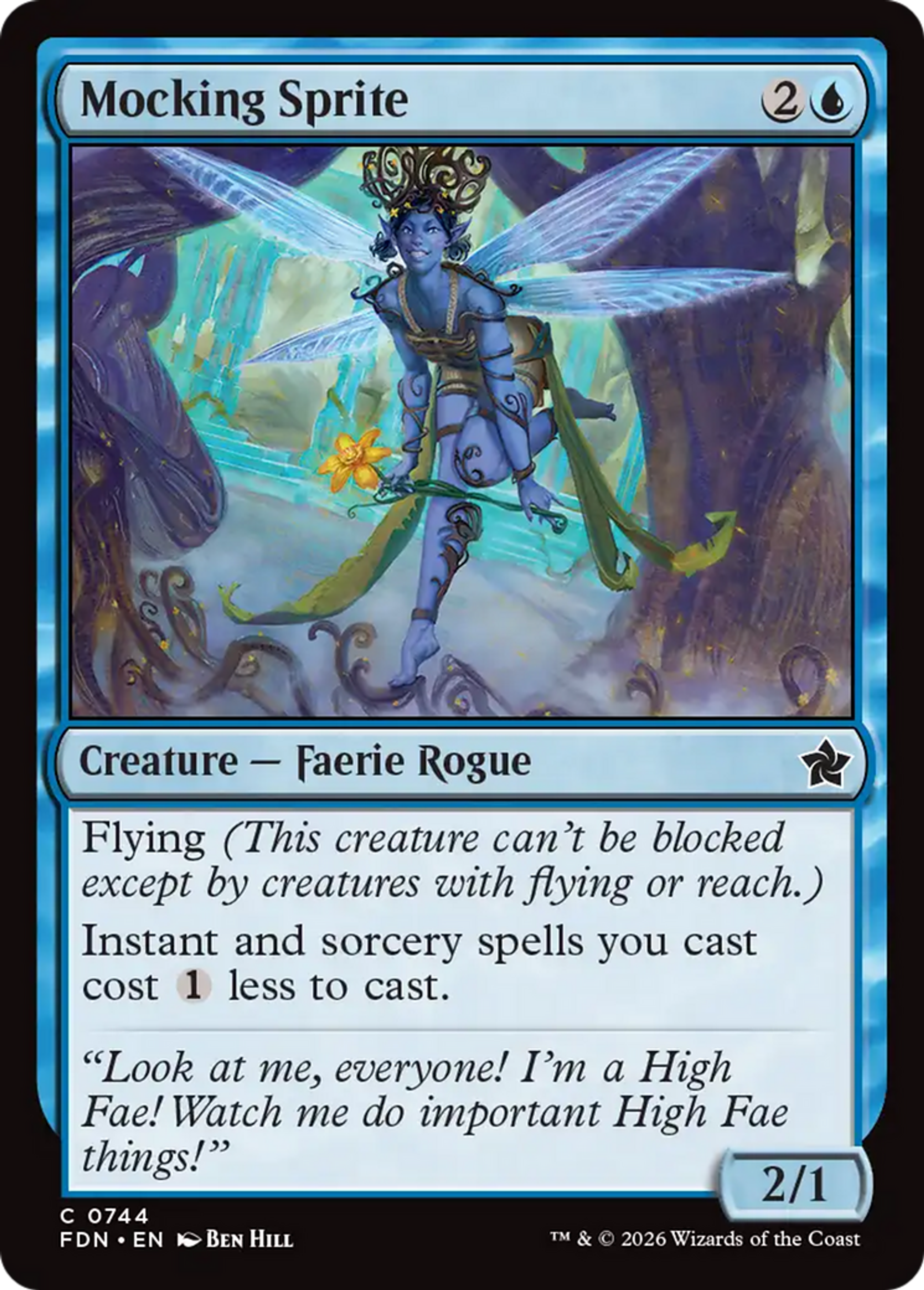 Farfadette moqueuse — Foundations — Magic: The Gathering