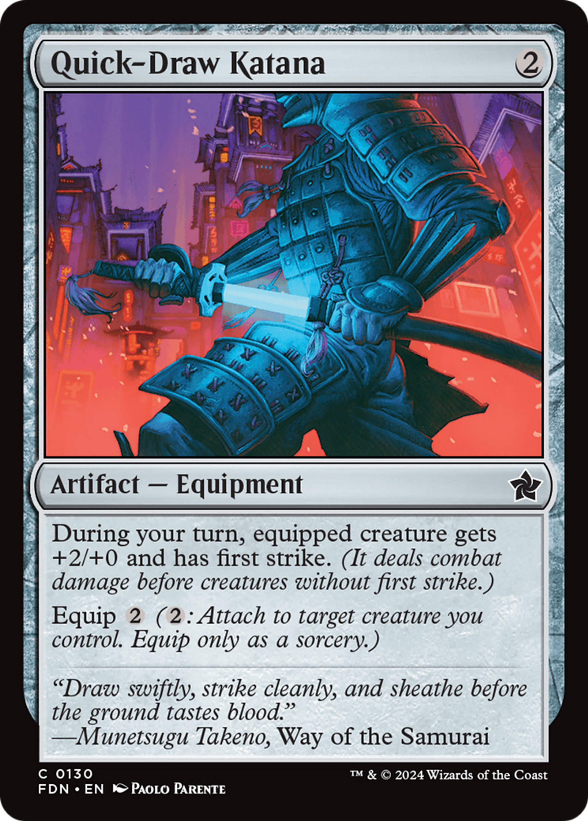 Katana à dégaine rapide — Foundations — Magic: The Gathering