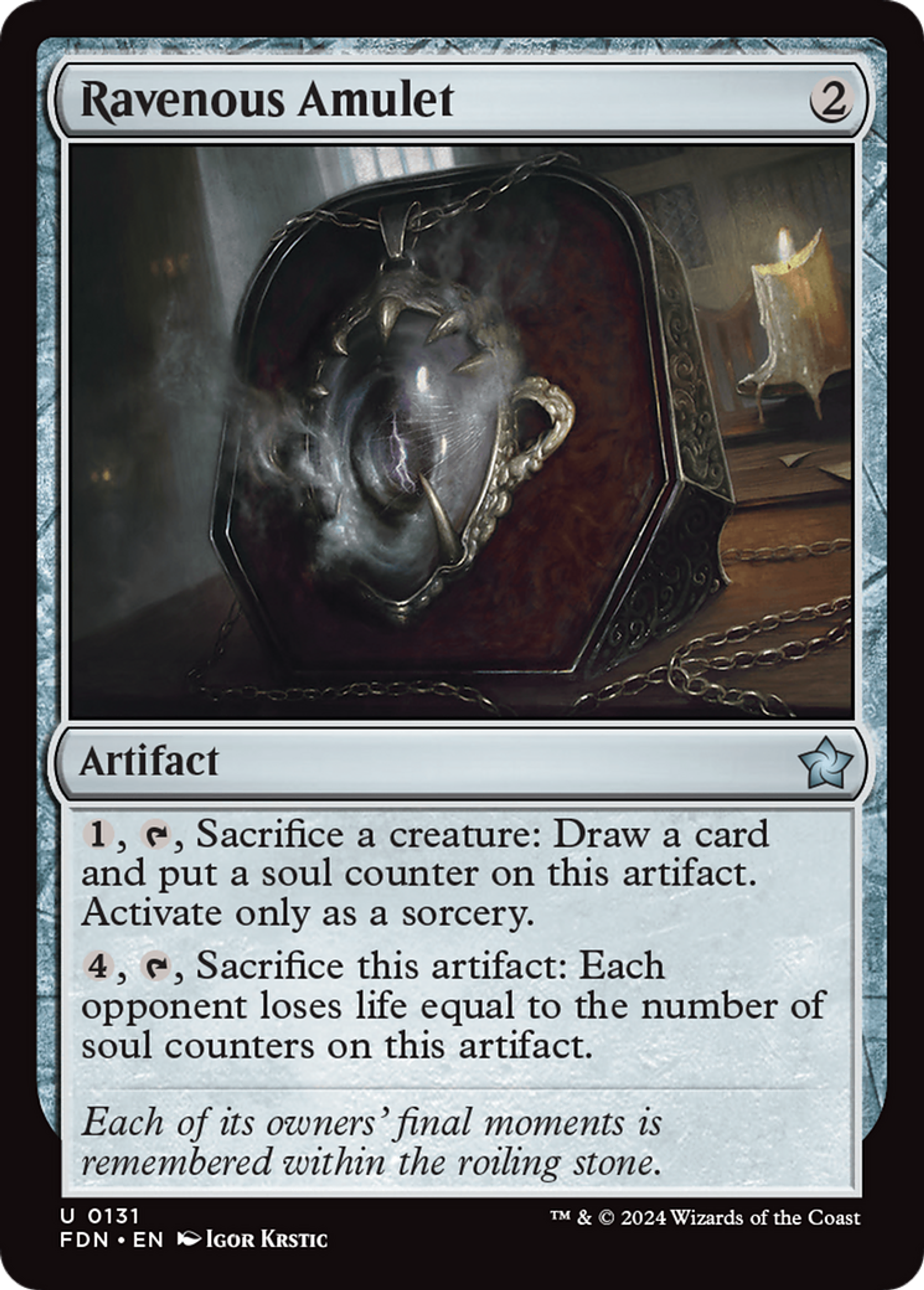 Amulette vorace — Foundations — Magic: The Gathering