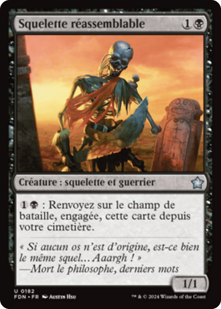 Squelette réassemblable — Foundations — Magic: The Gathering
