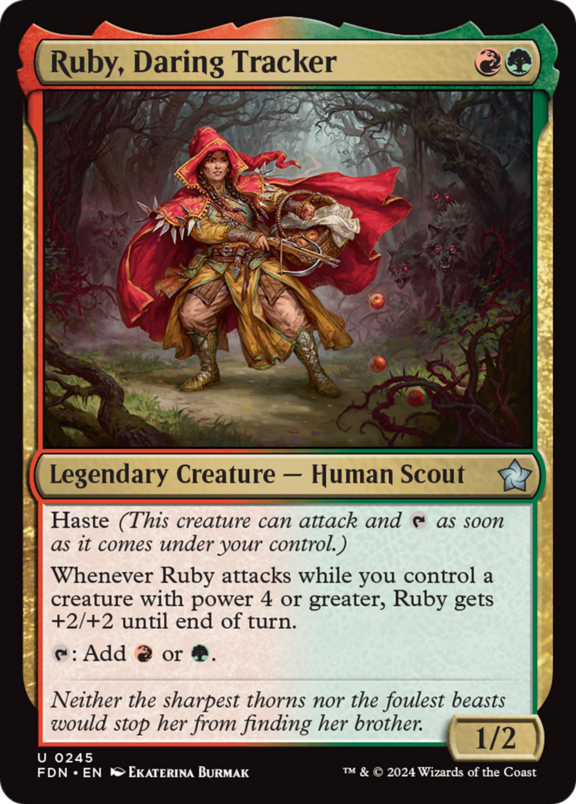 Rubis, traqueuse audacieuse — Foundations — Magic: The Gathering