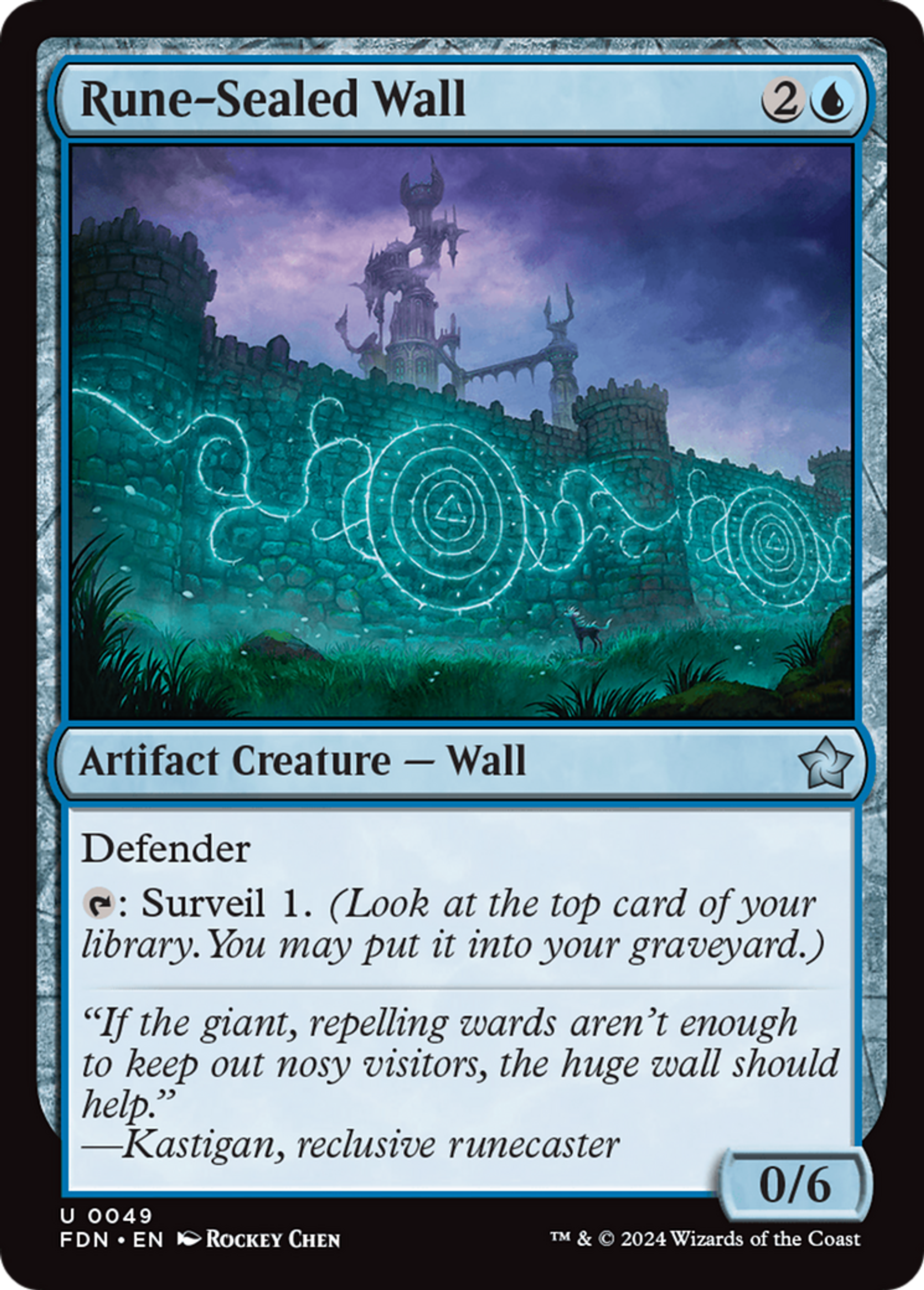 Mur scellé par les runes — Foundations — Magic: The Gathering