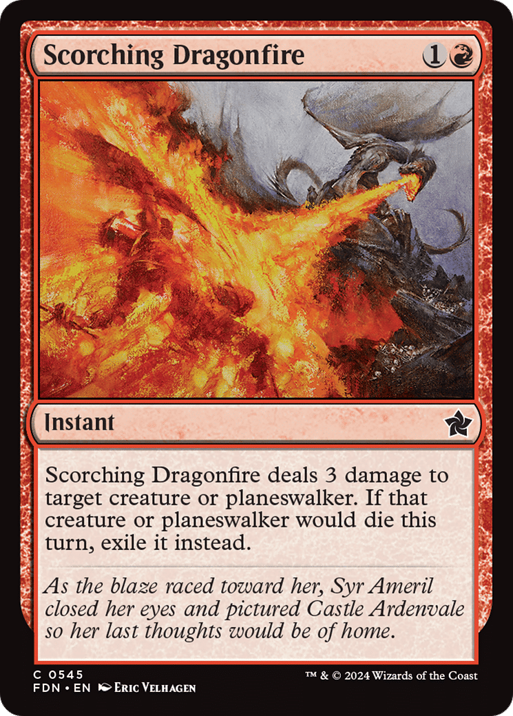 Scorching Dragonfire — Foundations — Magic: The Gathering