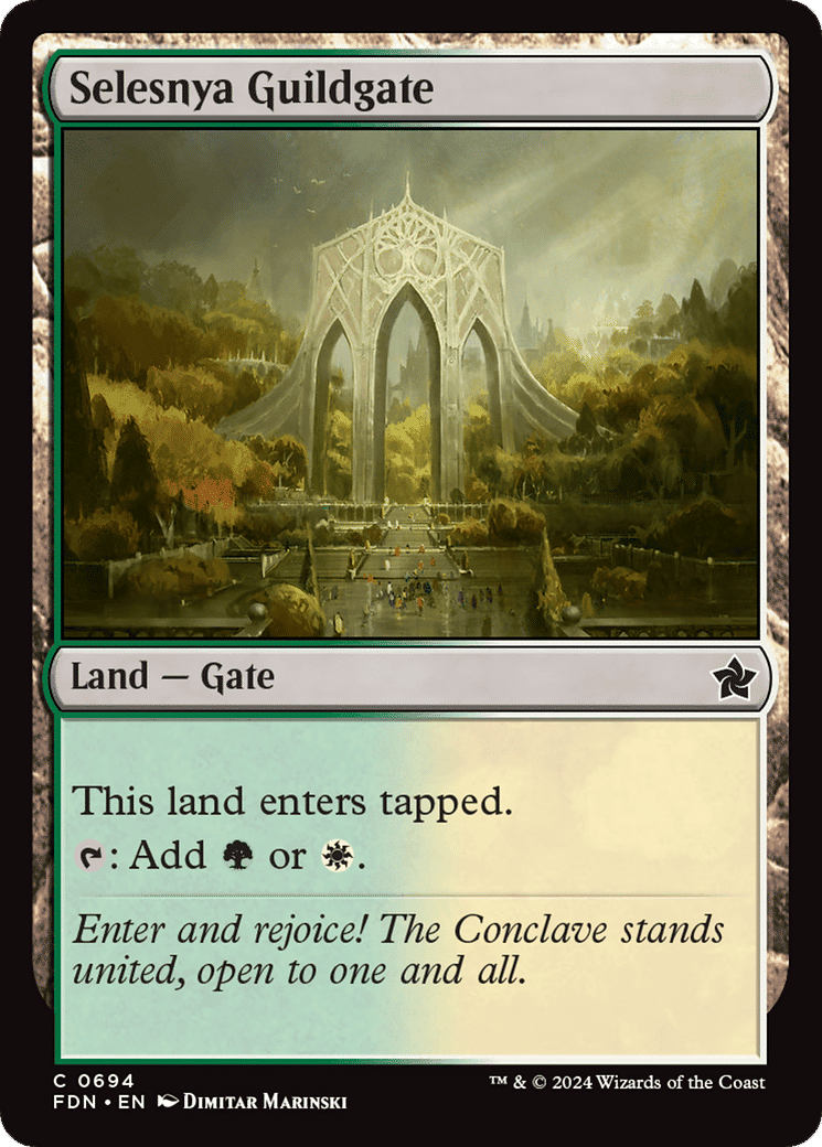 Selesnya Guildgate — Foundations — Magic: The Gathering