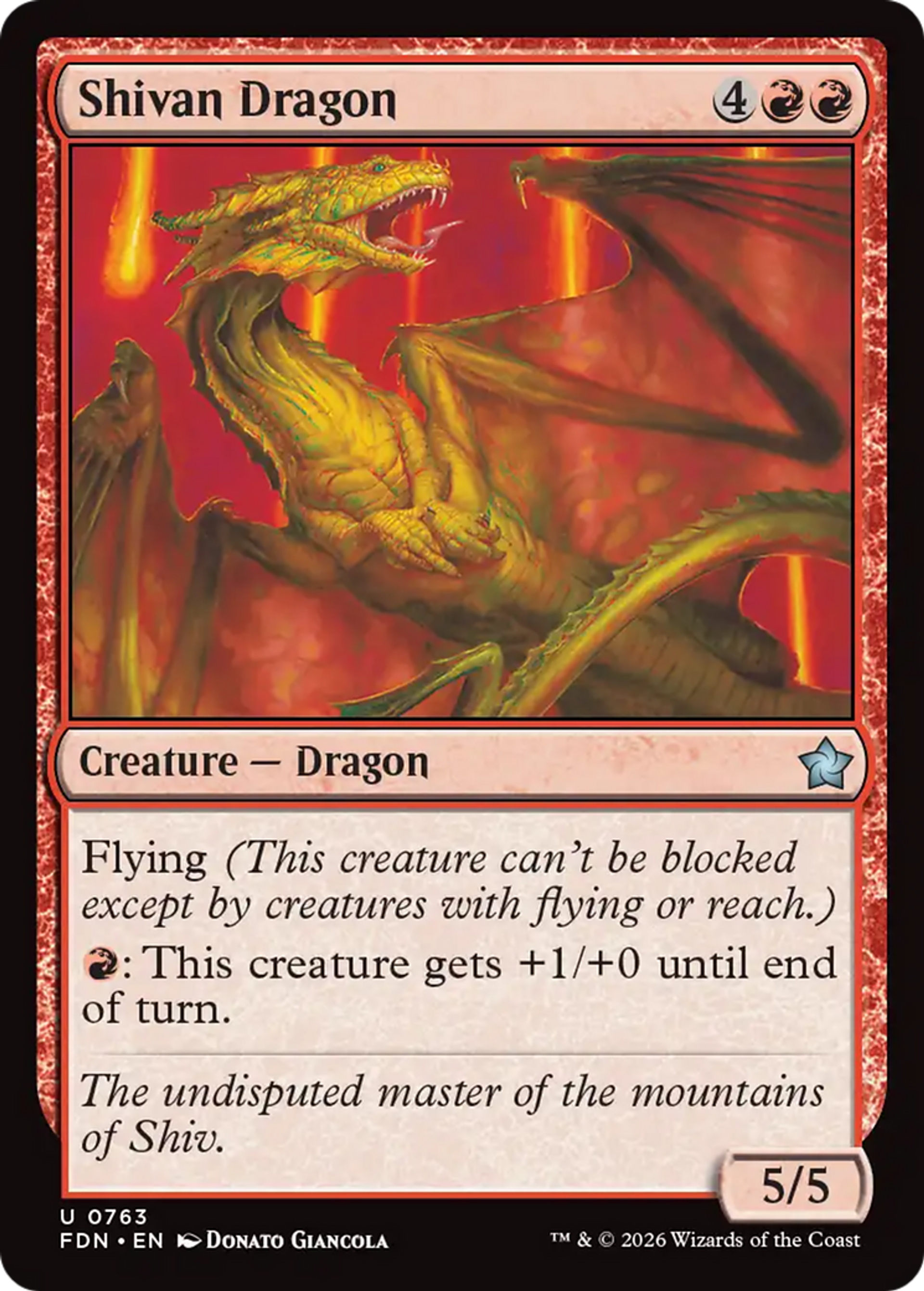 Dragon shivân — Foundations — Magic: The Gathering