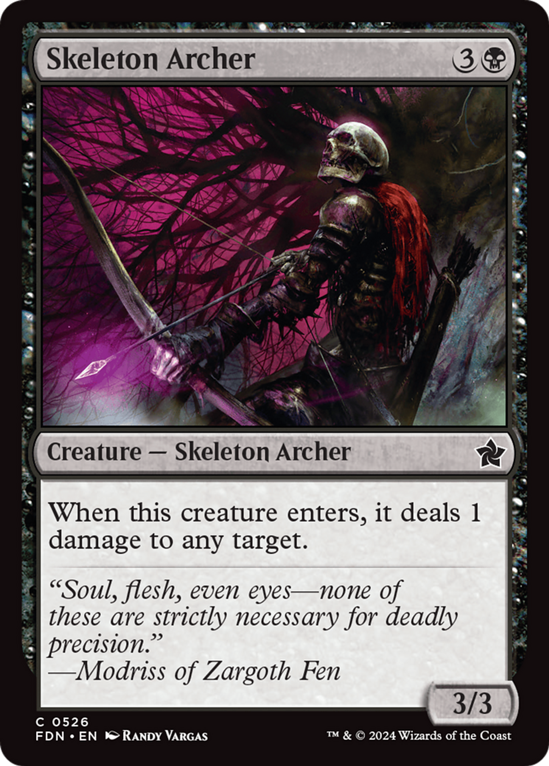 Archer squelette — Foundations — Magic: The Gathering